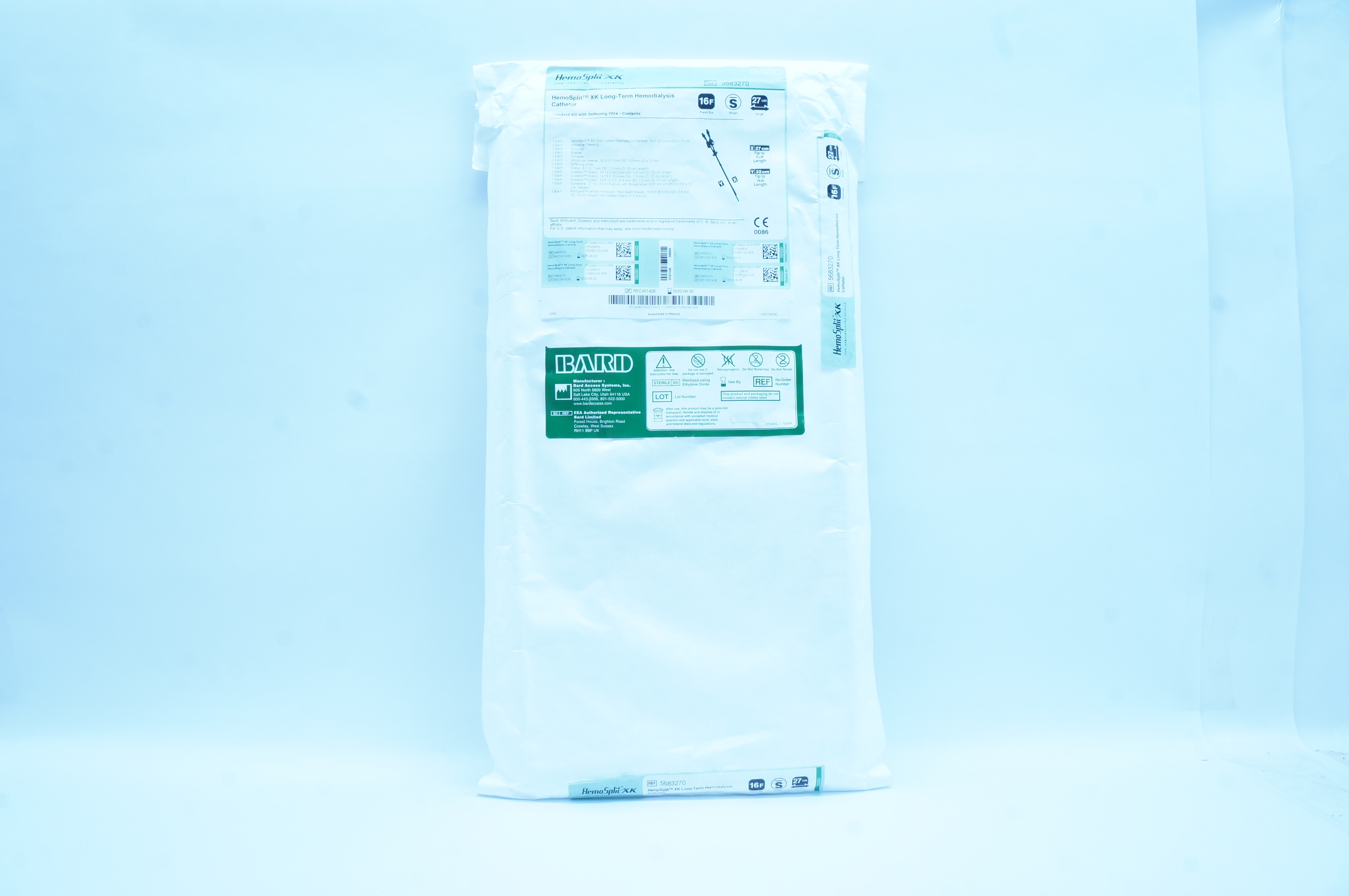 Bard 5683270 HemoSplit XK Long-Term Hemodialysis Cath. 16F x 20cm (x)