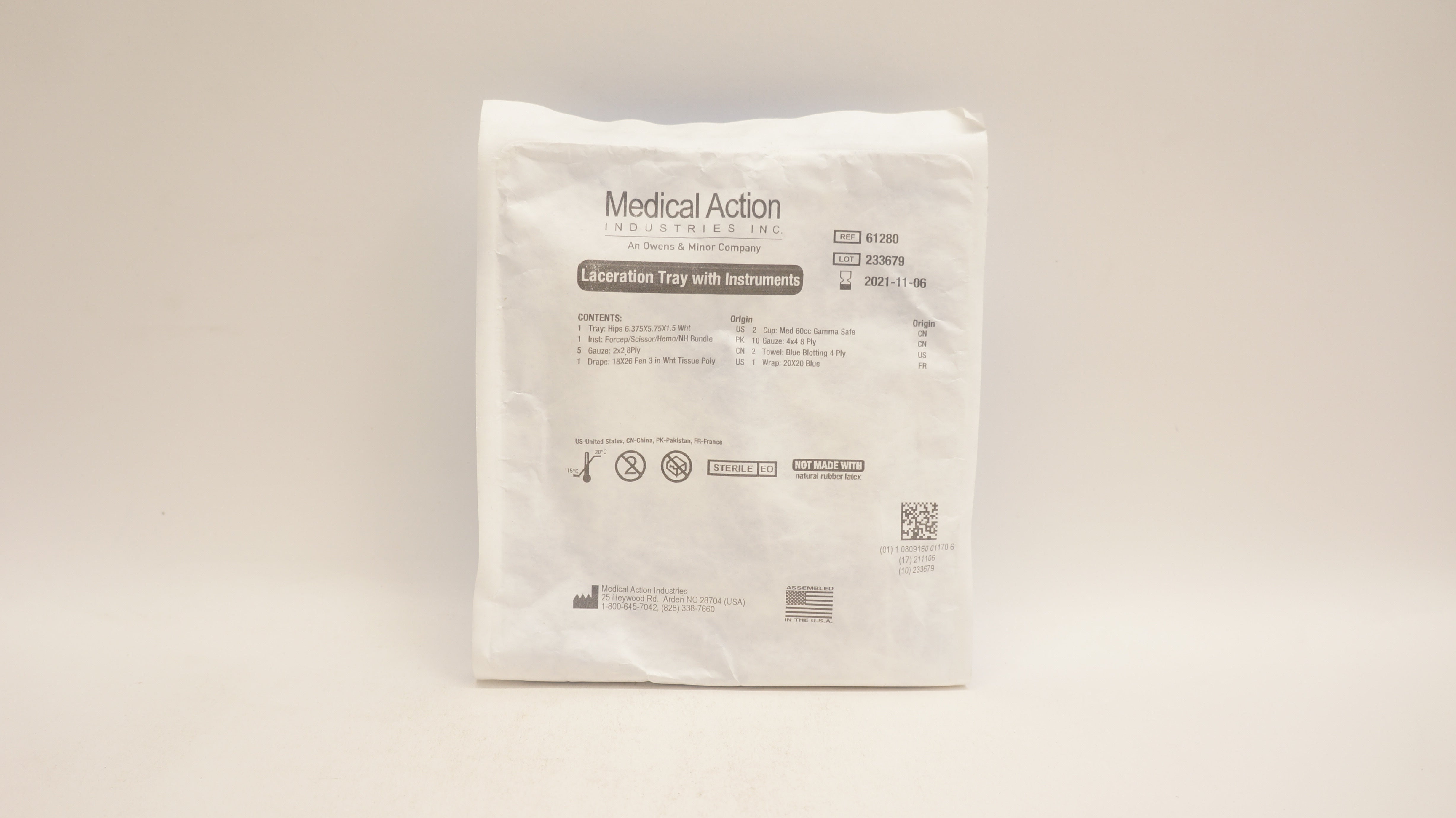 Medical Action 61280 Laceration Tray With Instruments