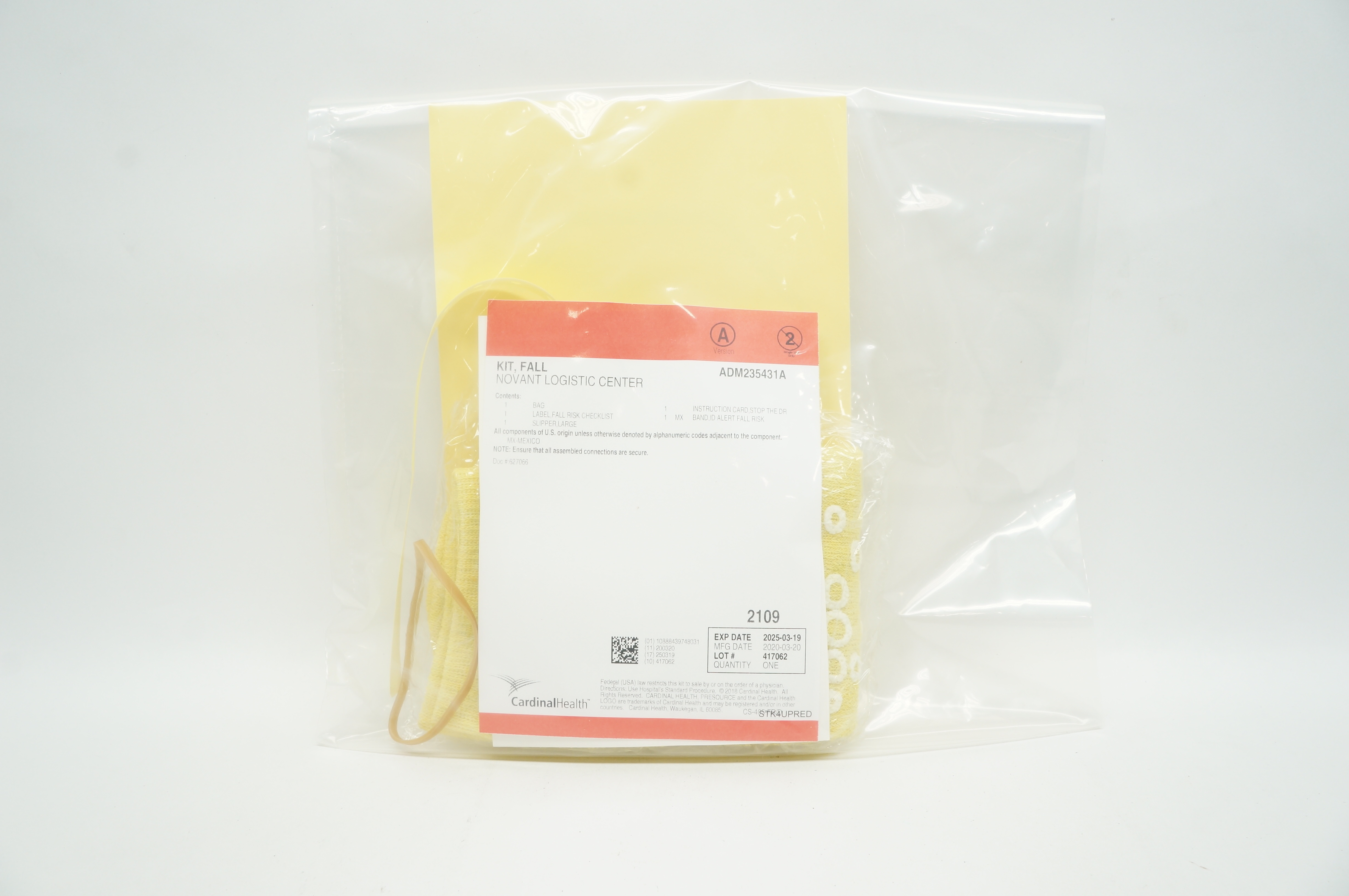Cardinal Health ADM235431A  Kit Fall Novant Logistic Center