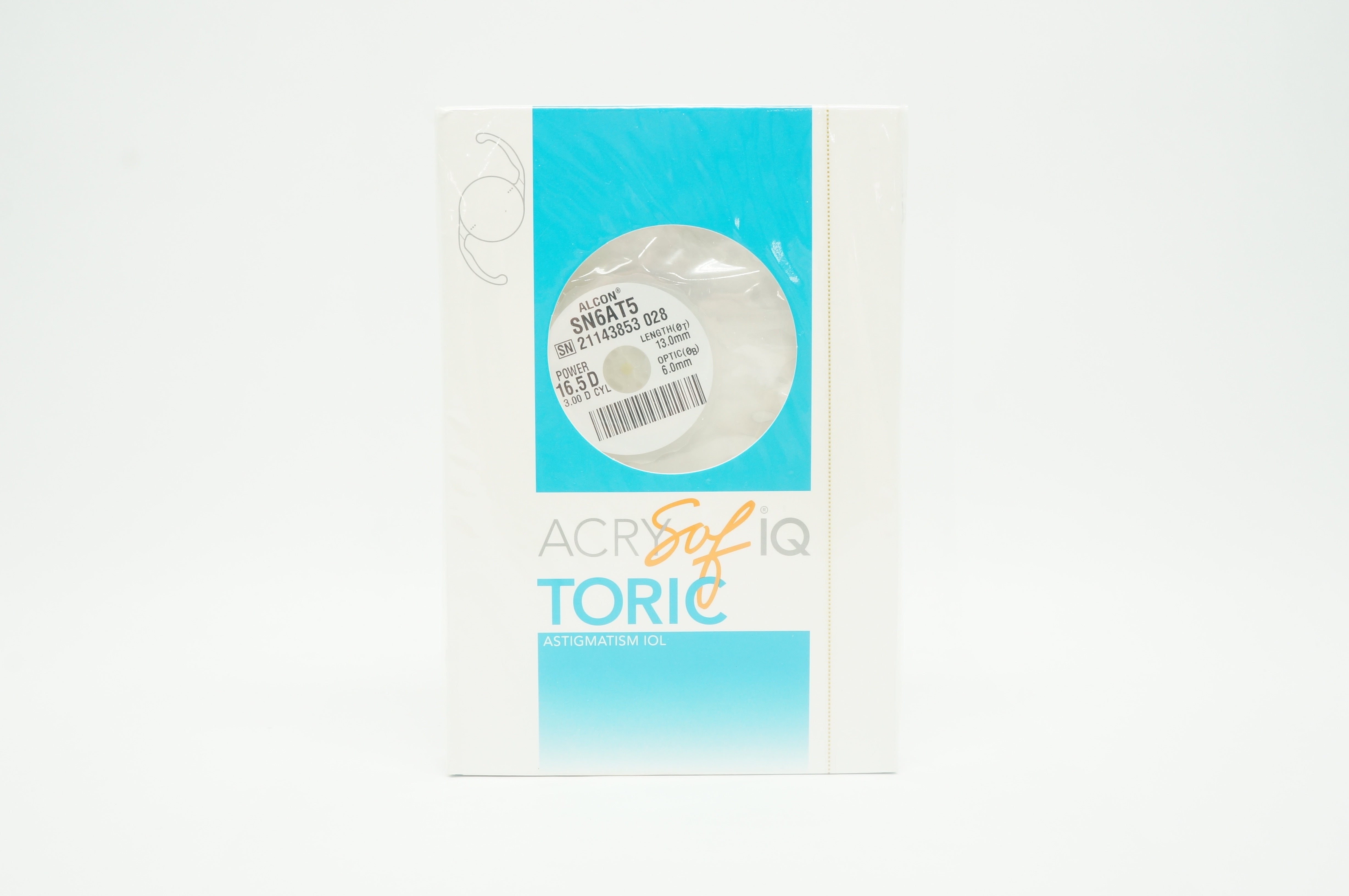 AcrySof IQ SN6AT5 Alcon Toric Astigmatism IOL 16.5D x 13.0 mm (x)