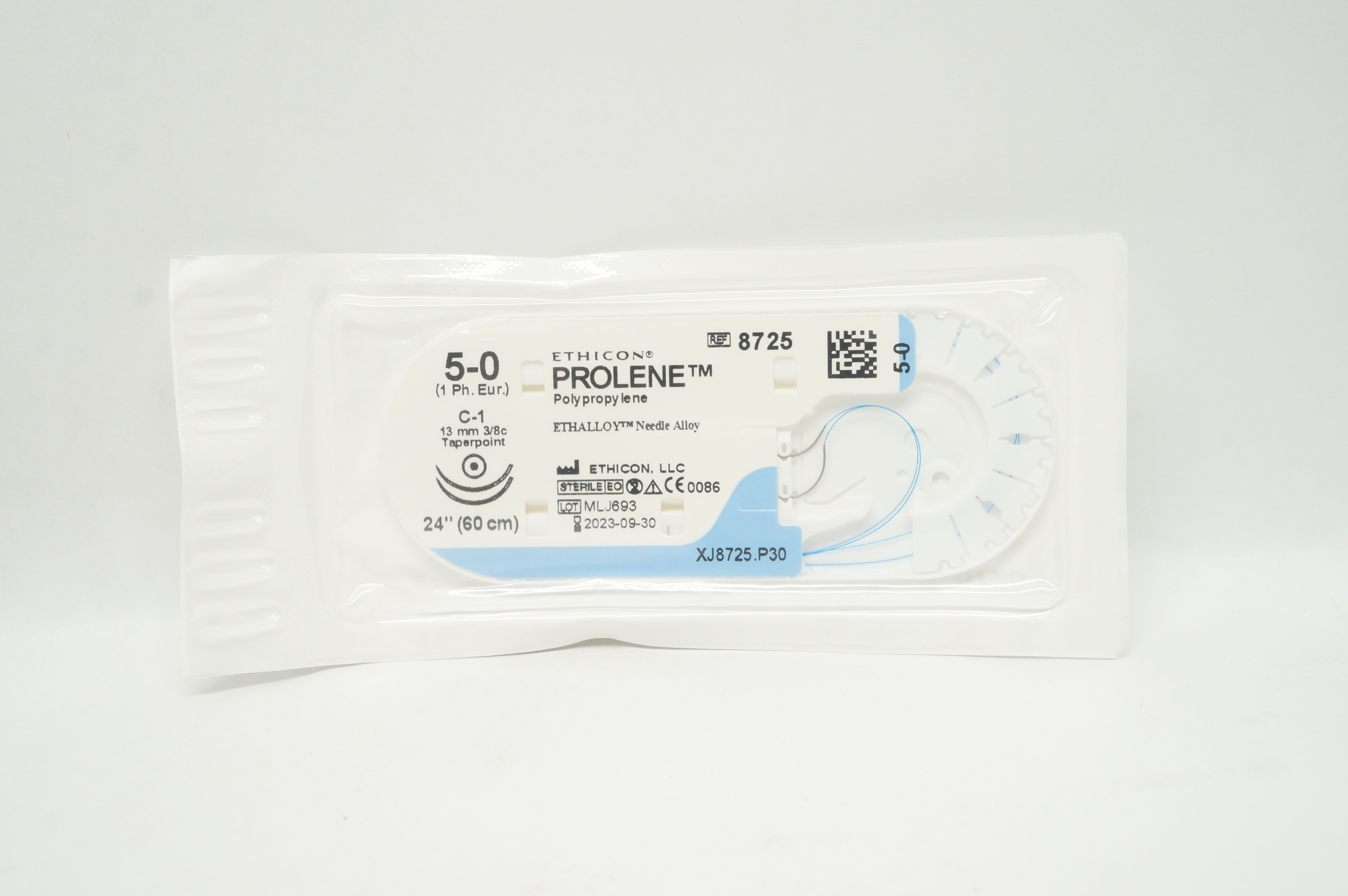 Ethicon 8725 5-0 PROLENE Polypropylene Stre C-1 13mm 3/8c Taperpoint, 24inch