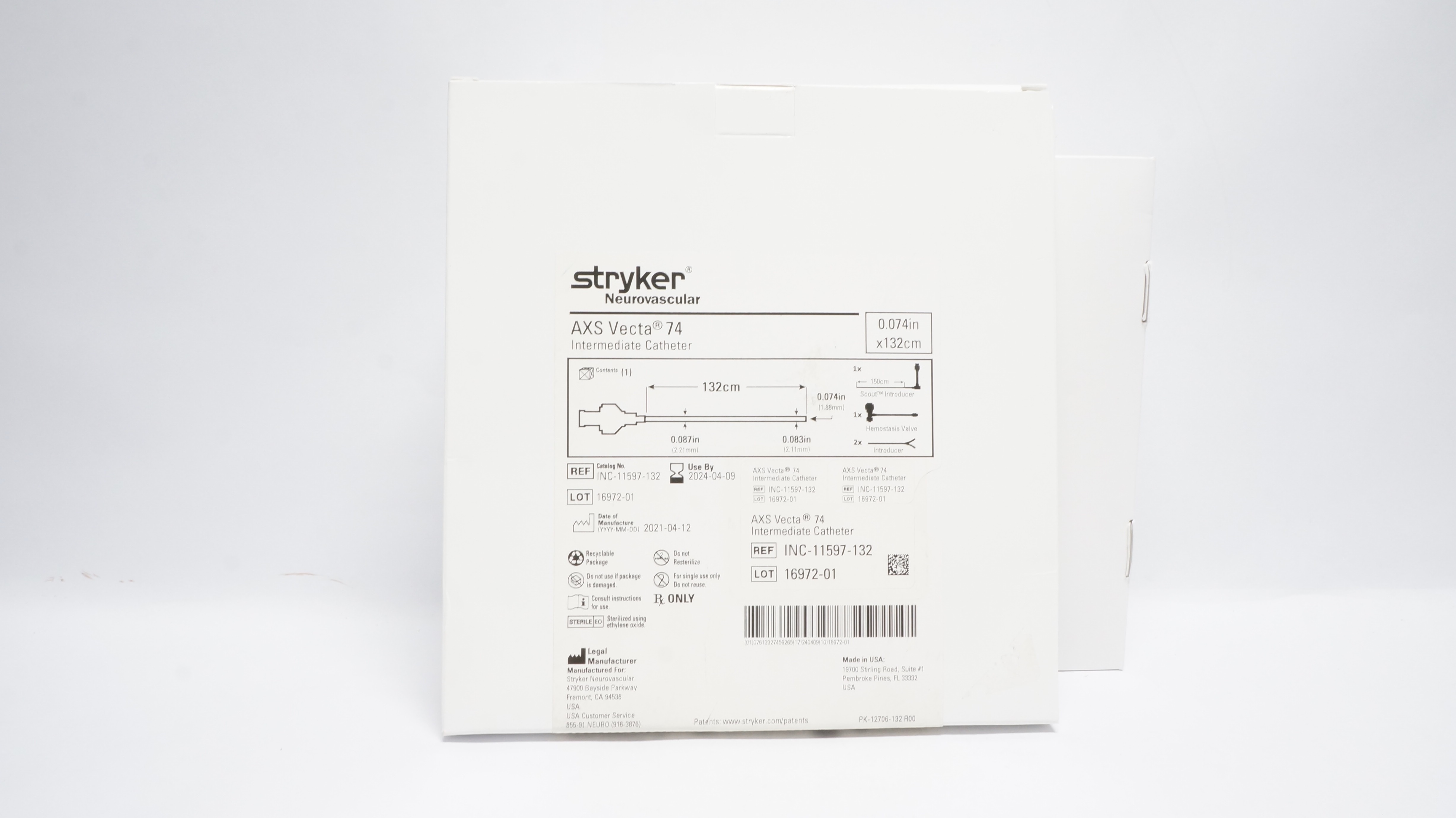 Stryker INC-11597-132 AXS Vecta 74 Intermediate Catheter (x)
