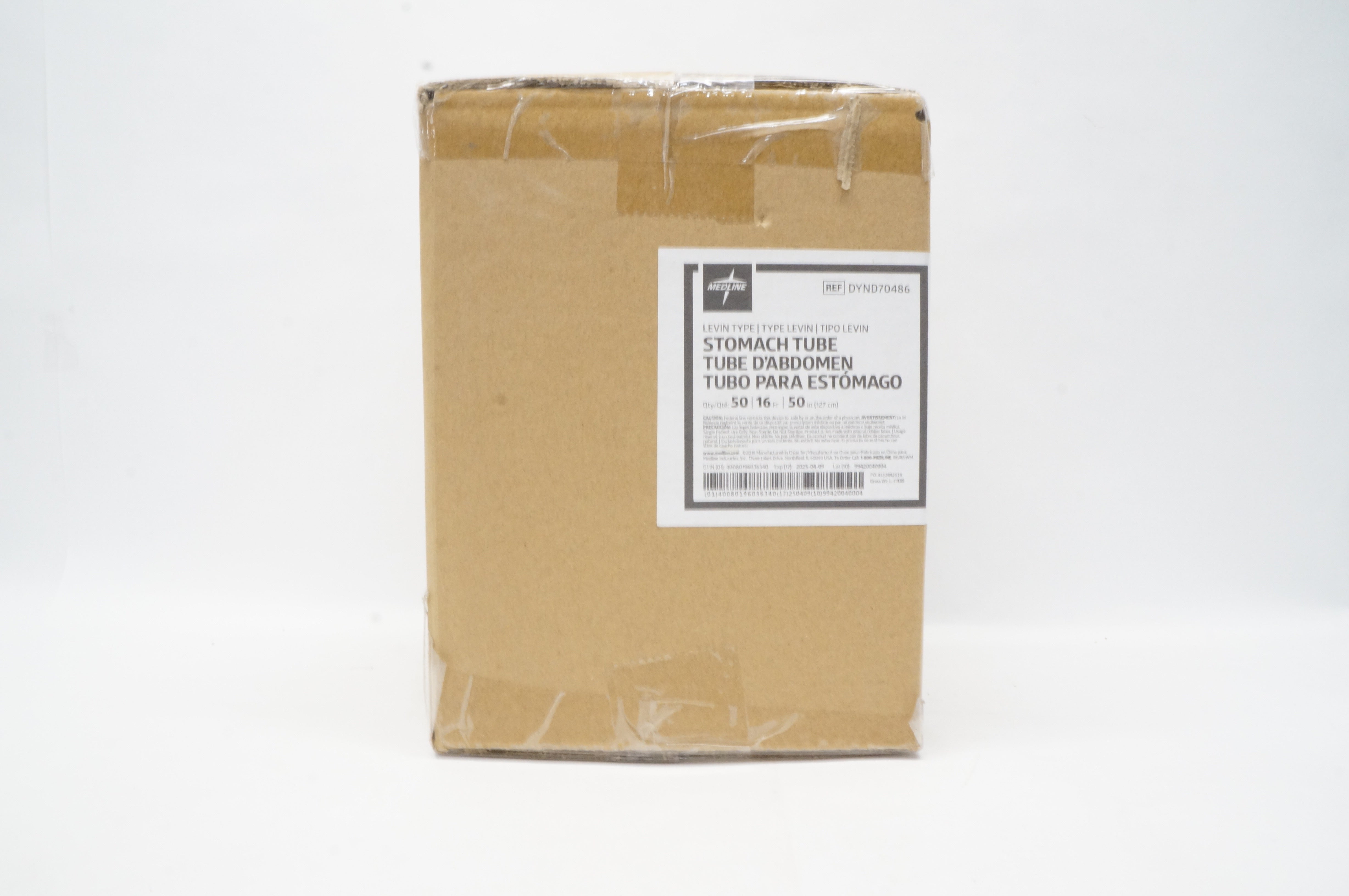 Medline DYND70486 Levin Type Stomach Tube 16Fr x 50 inch - Box of 50