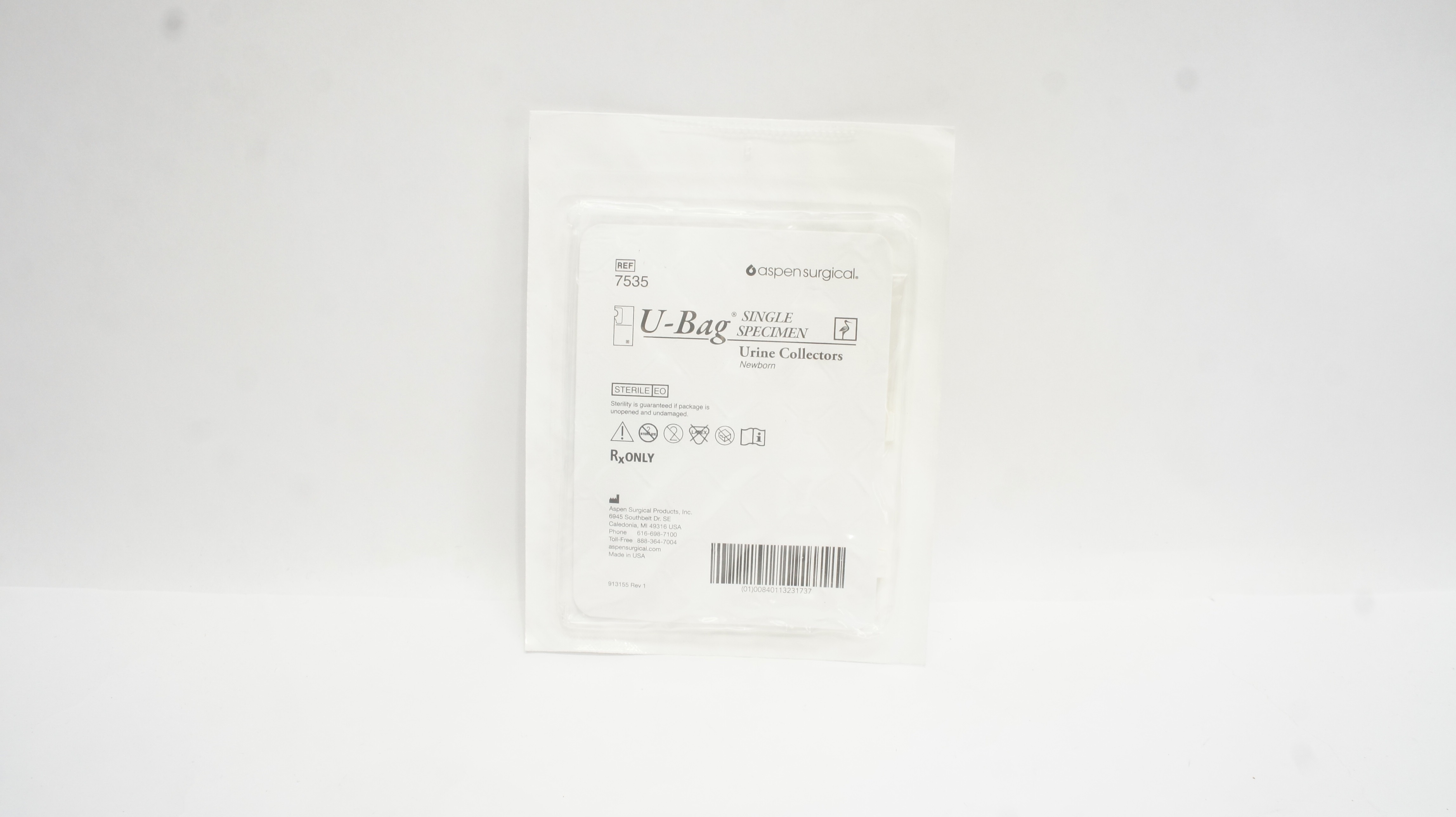 Aspen Surgical 7535 U-Bag Single Specimen Urine Collectors, Newborn