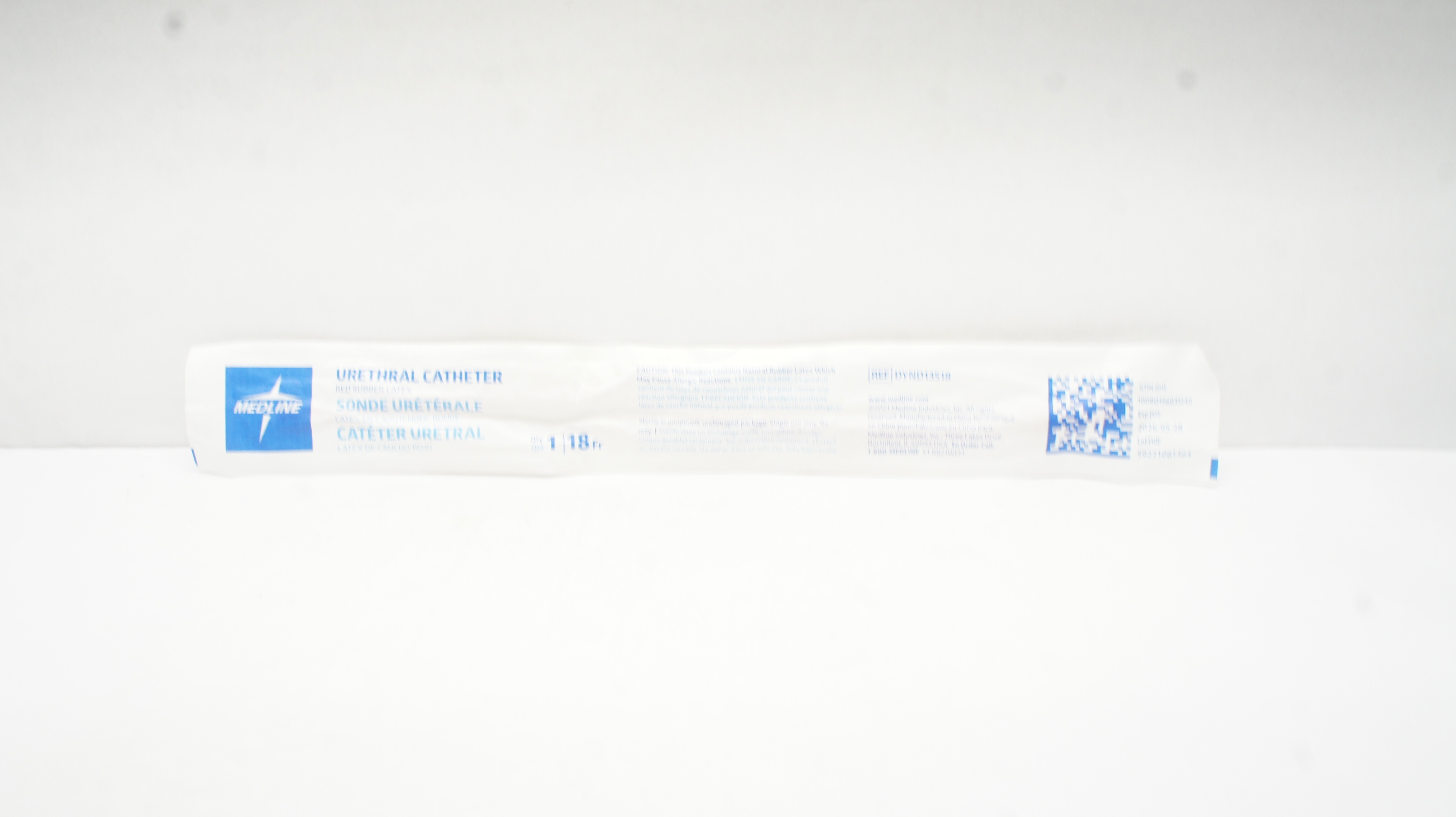 Medline DYND13518 Urethral Cath. Red Rubber Latex, 18Fr.
