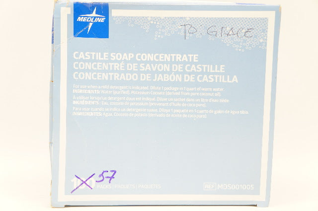 Medline MDS001005 Castile Soap Concentrate - Box of 57