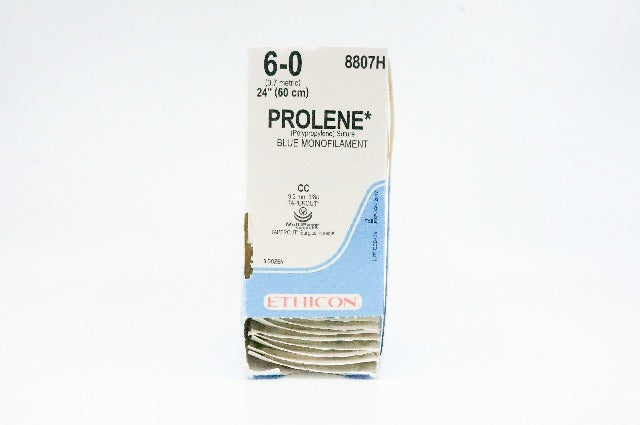 Ethicon 8807H 6-0 PROLENE, CC, 9.3mm 3/8c, TAPERCUT, 24in. (x) ~ Lot of 37