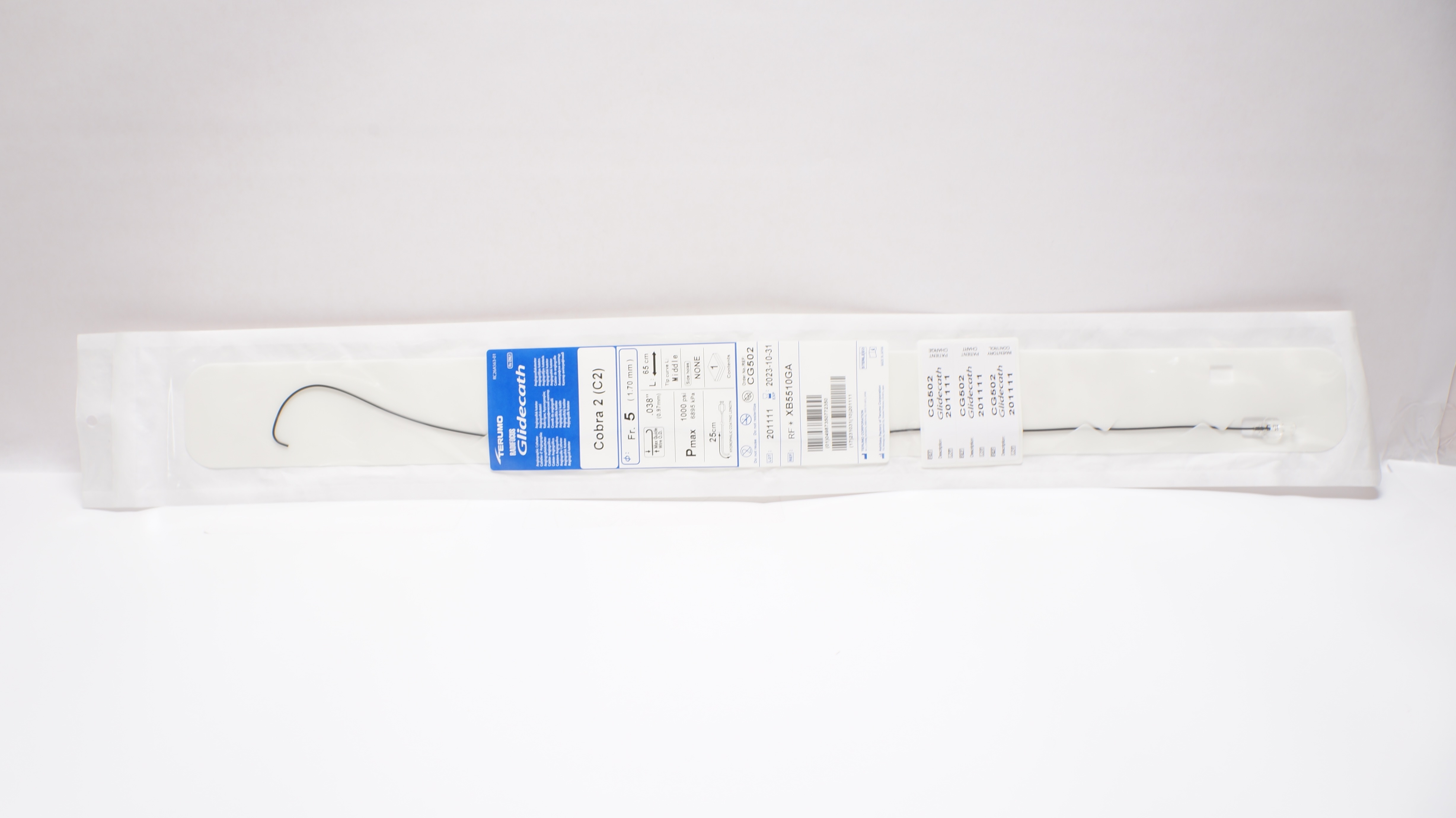 Terumo XB5510GA GLIDECATH Cobra 2 Angiographic Cath 5Fr. (x)