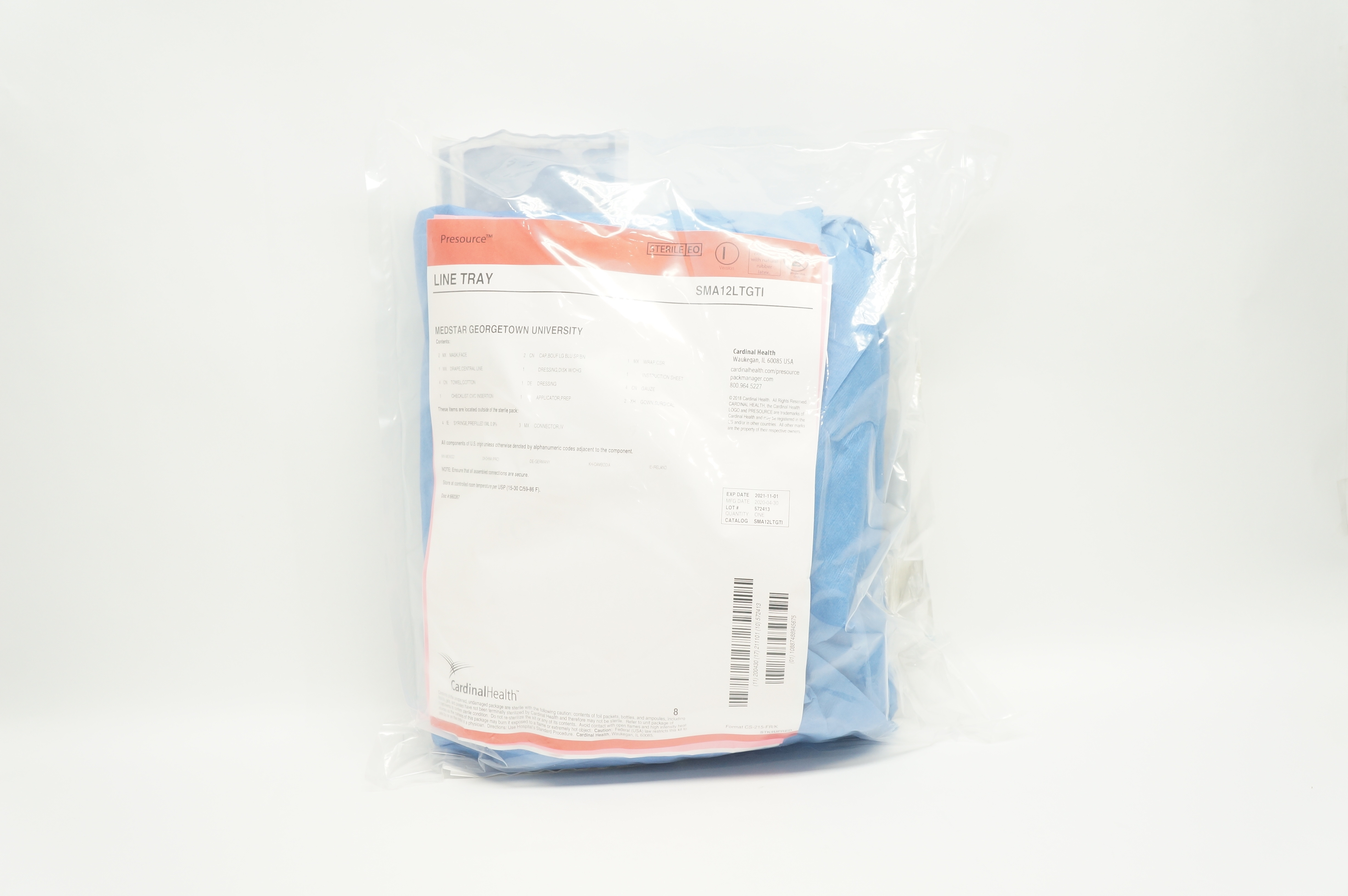 Cardinal Health SMA12LTGTI Presource Line Tray