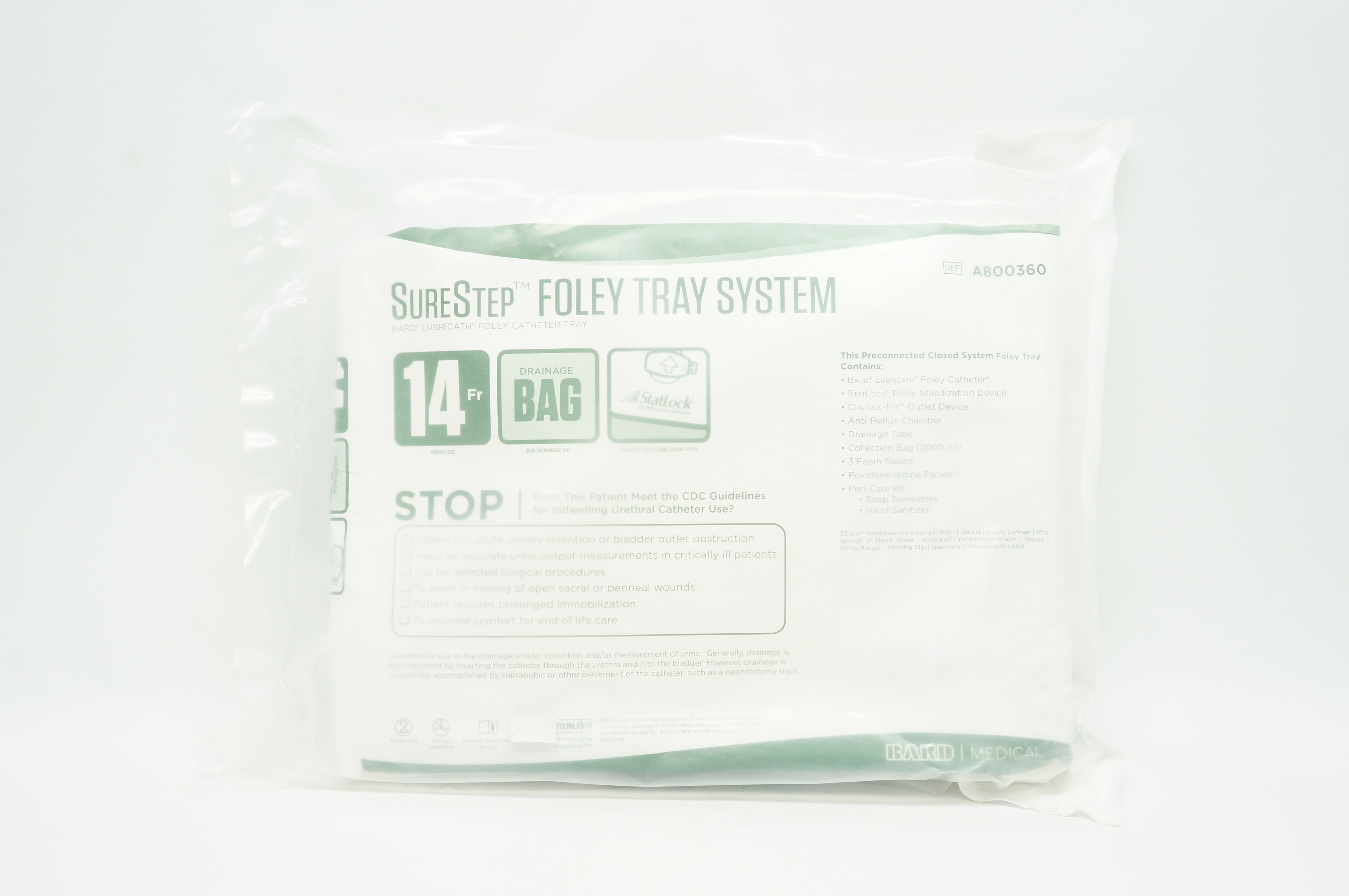 Bard A800360 SureStep Foley Tray System 14 Fr