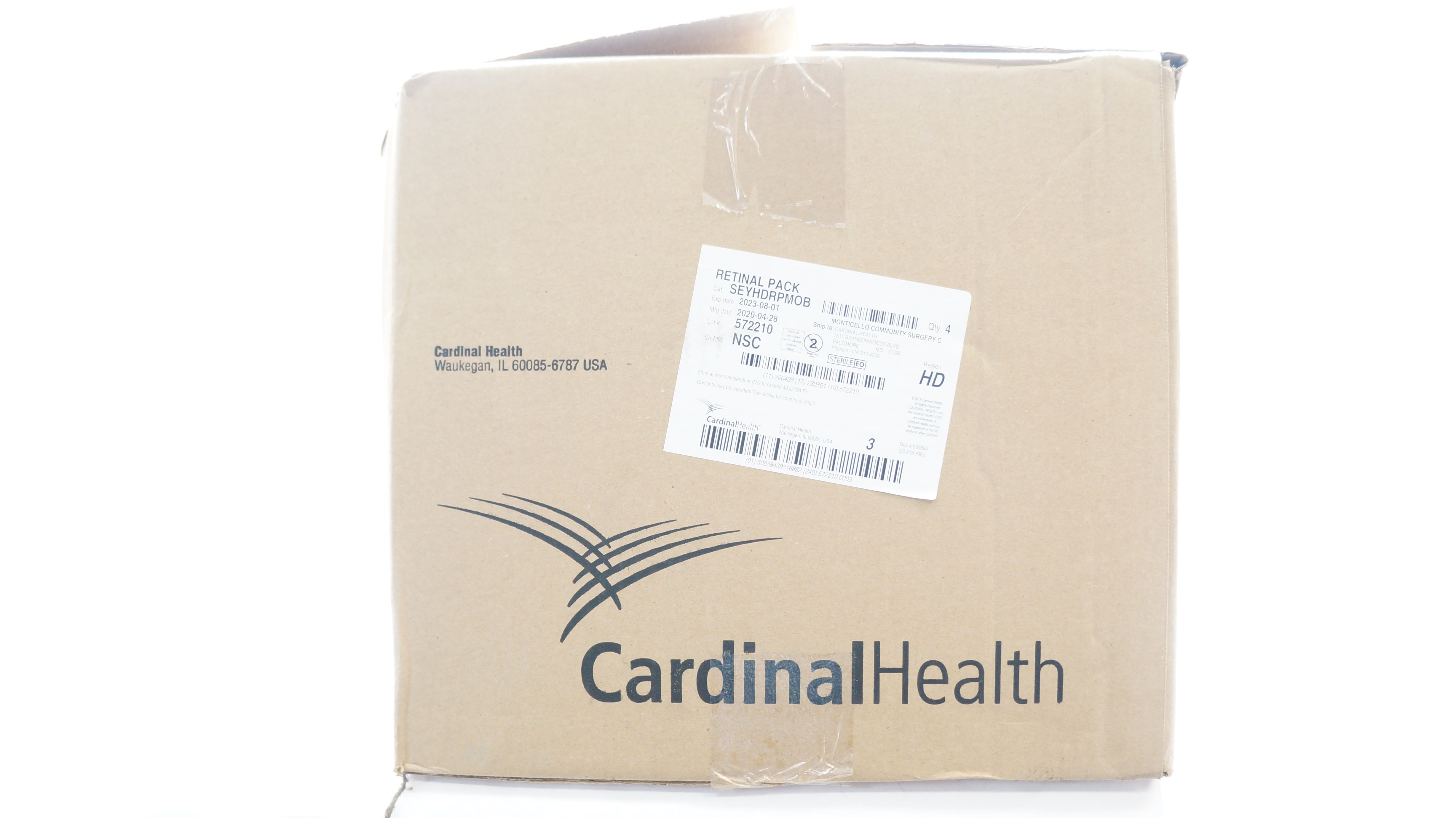 Cardinal Health SEYHDRPMOB Retinal Pack (x) - Case of 4