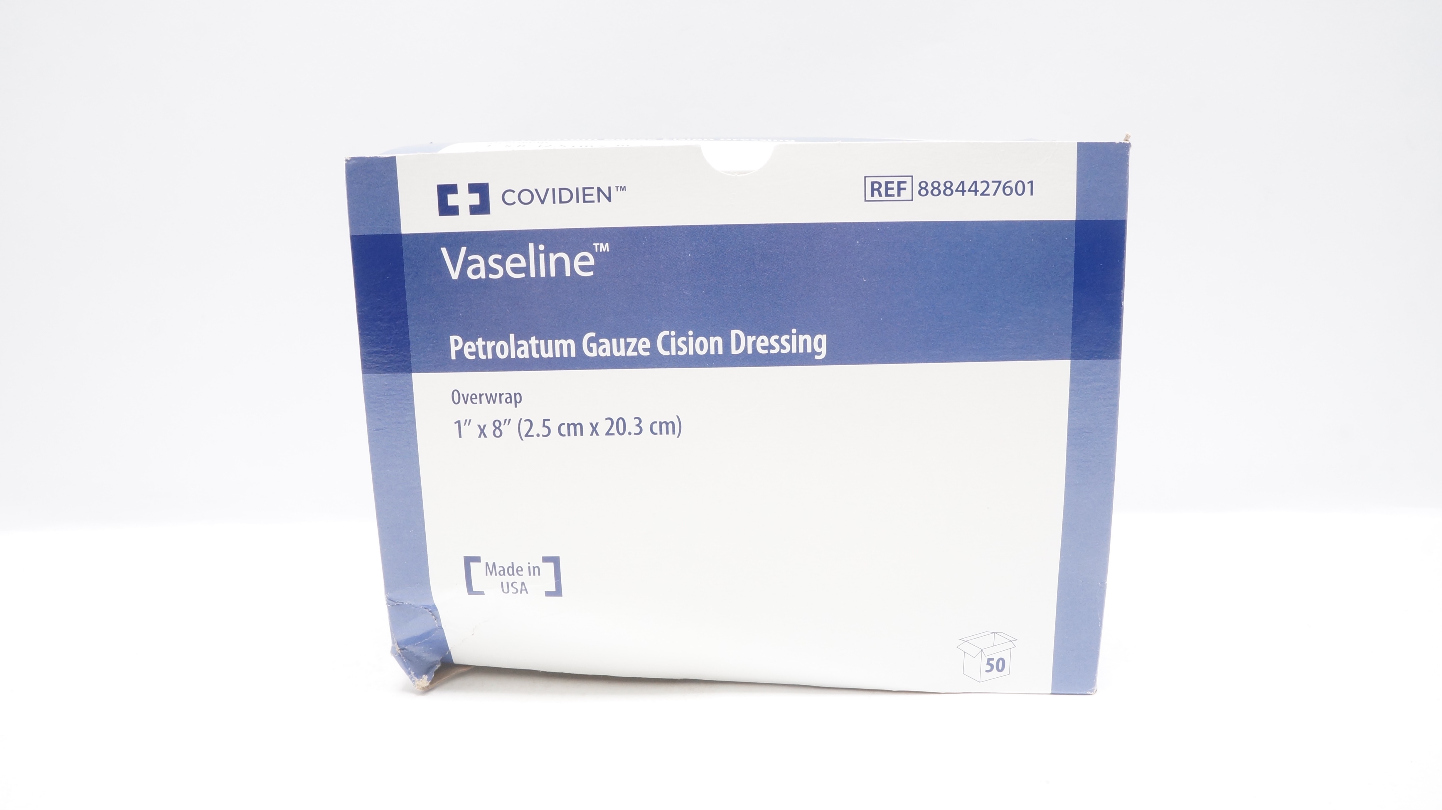 Covidien 8884427601 Vaseline Petrolatum Gauze Dressing 1 x 8inch (x) - Box of 50