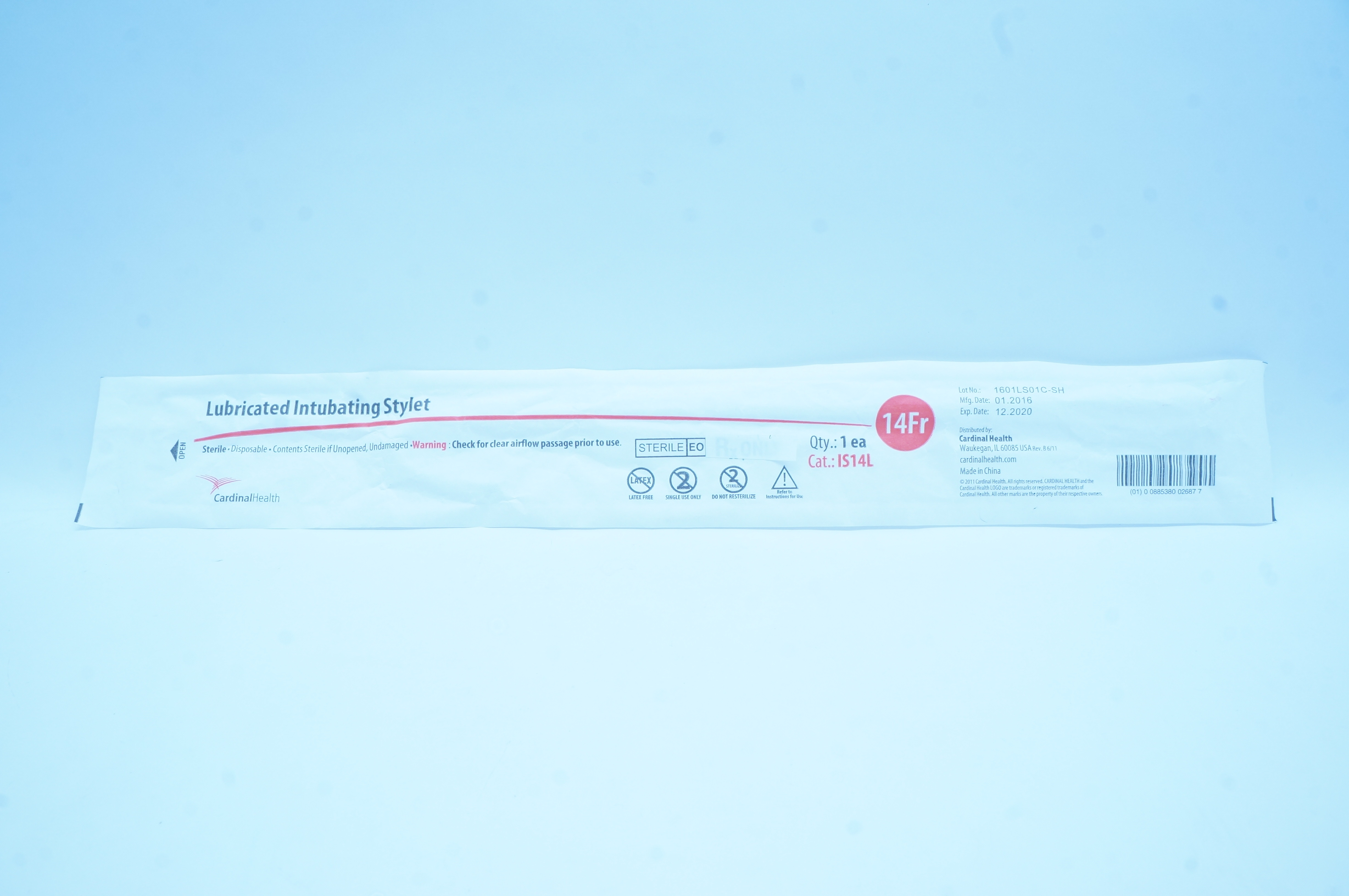 Cardinal Health IS14L Lubricated Intubating Stylet 14Fr (x)