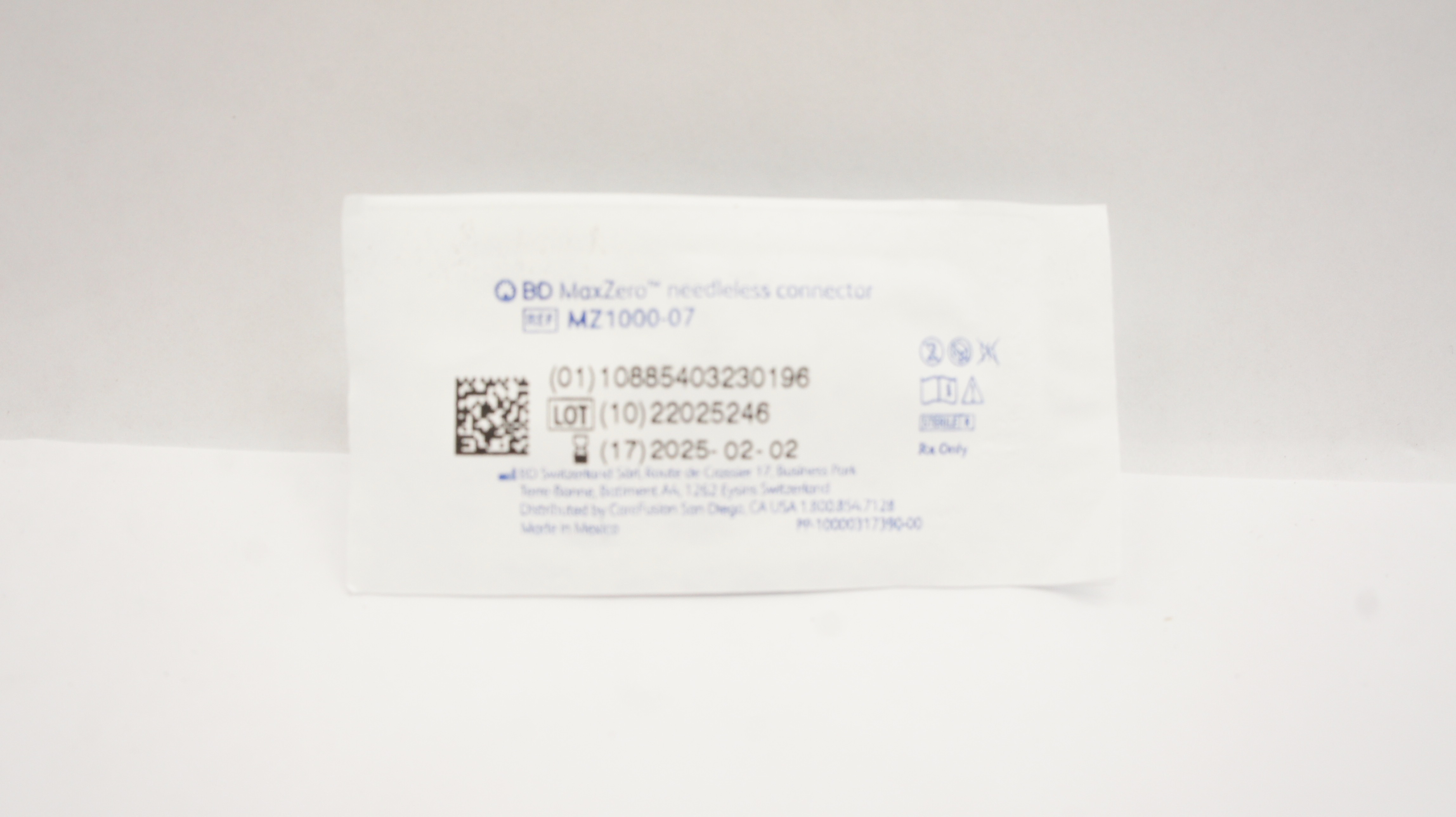 BD MZ1000-07 MaxZero Needleless Connector