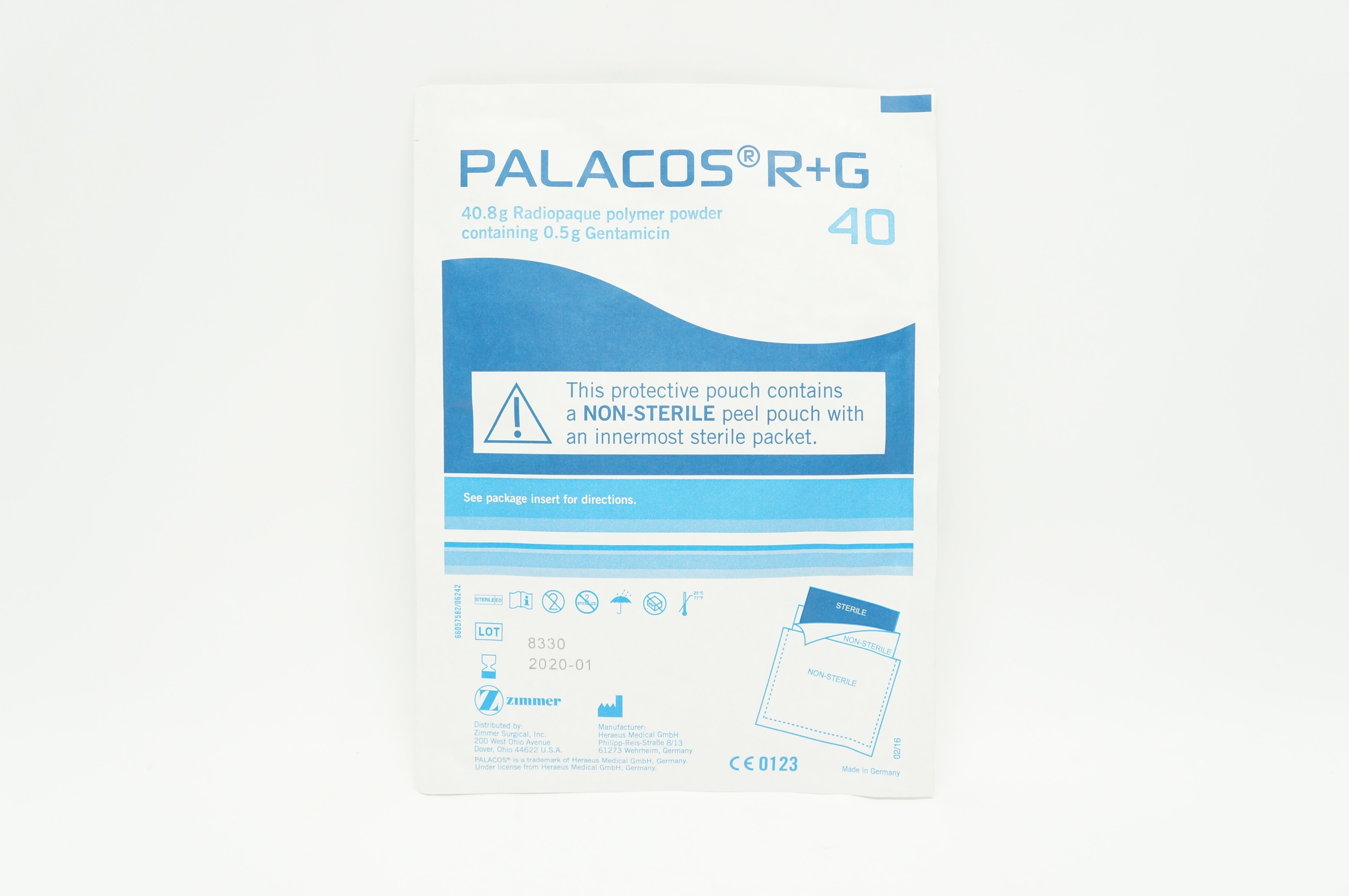 Palacos 40 R+G Radiopaque Polymer Powder Containing 0.5g Gentamicin 40 ...