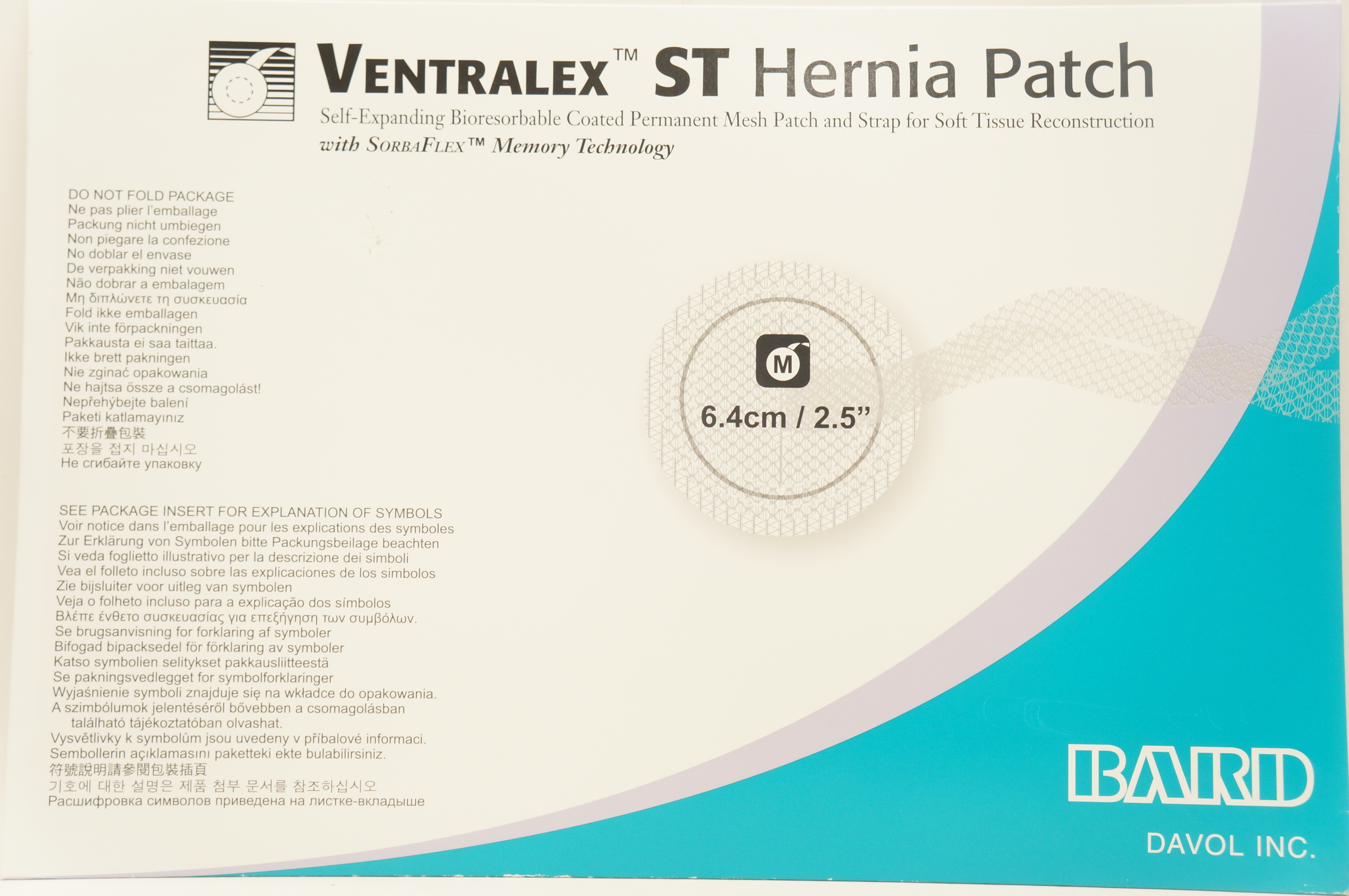Bard 5950008 Ventralex ST Hernia Patch Medium Circle with Strap 2.5inch (x)