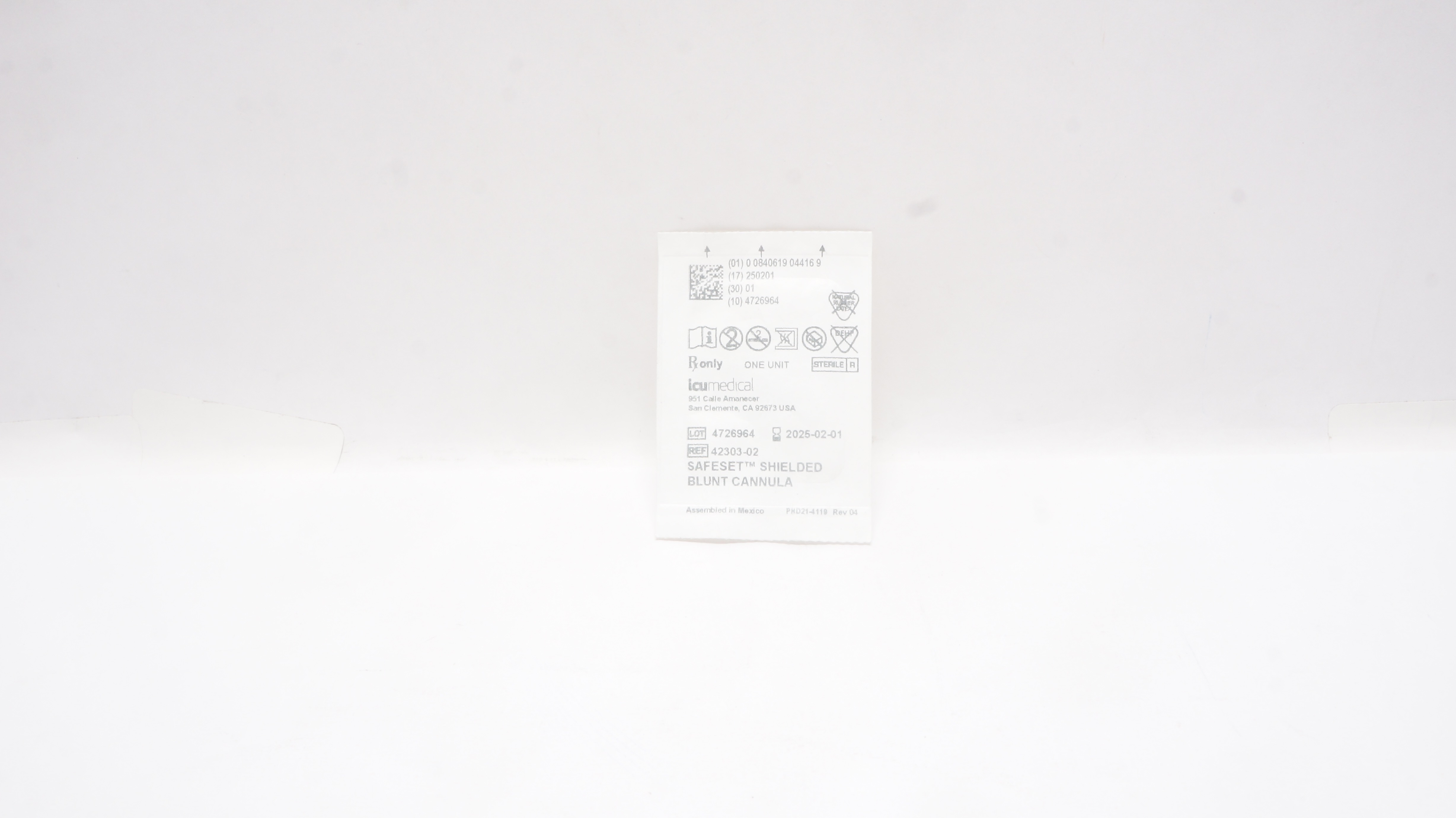 ICU Medical 42303-02 Safeset Shielded Blunt Cannula