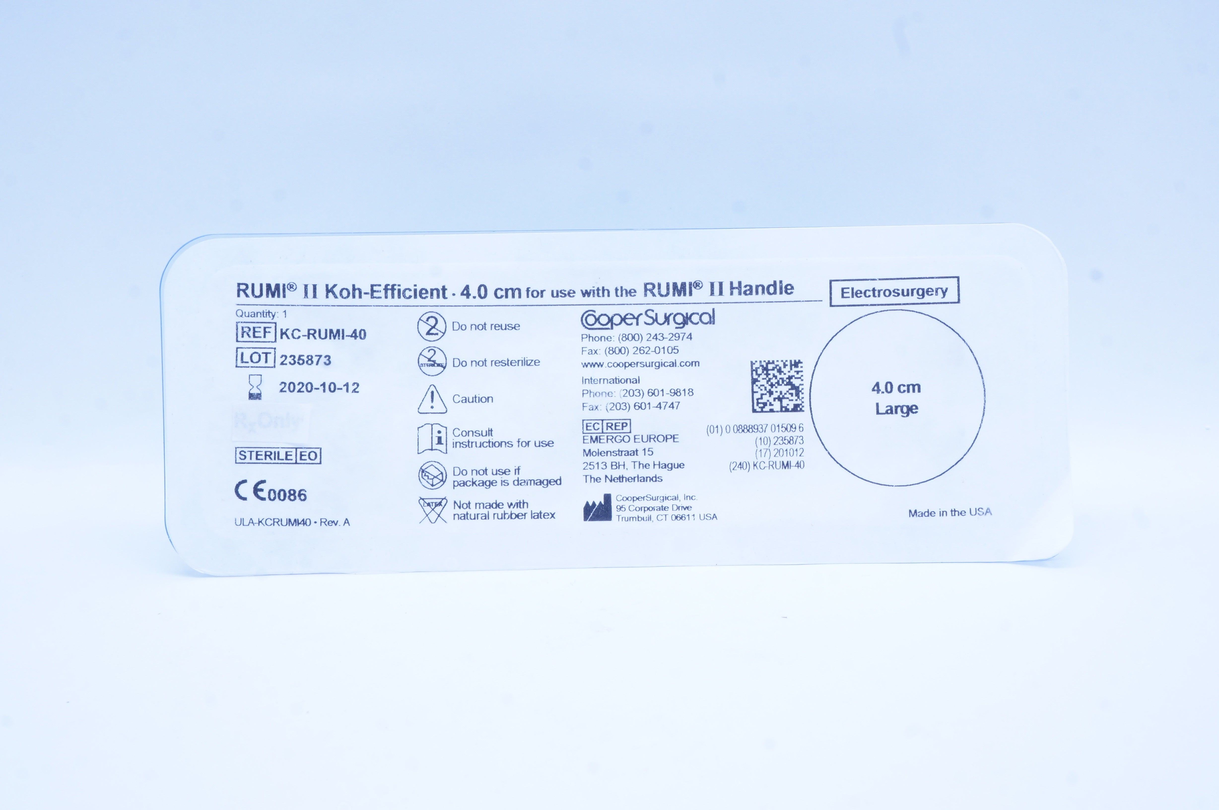 Cooper Surgical KC-RUMI-40 RUMI II Koh-Efficient 4.0cm Large (x)