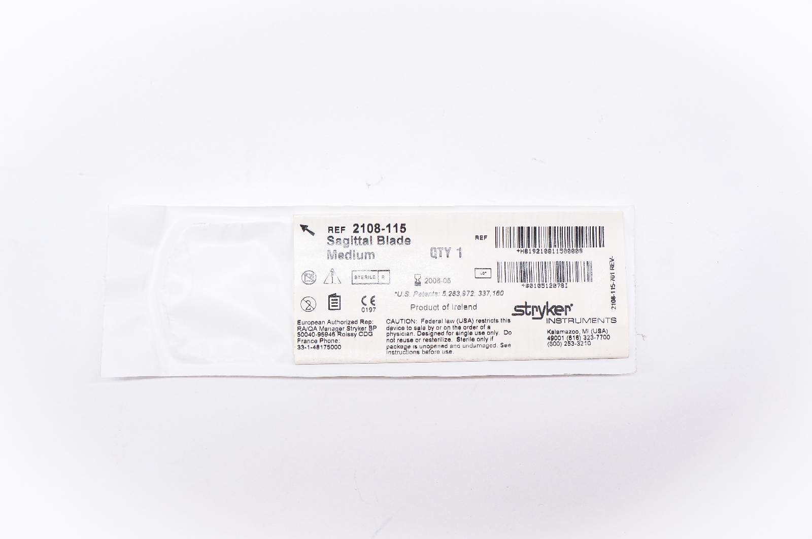 Stryker 2108-115 Sagittal Blade Medium (x)