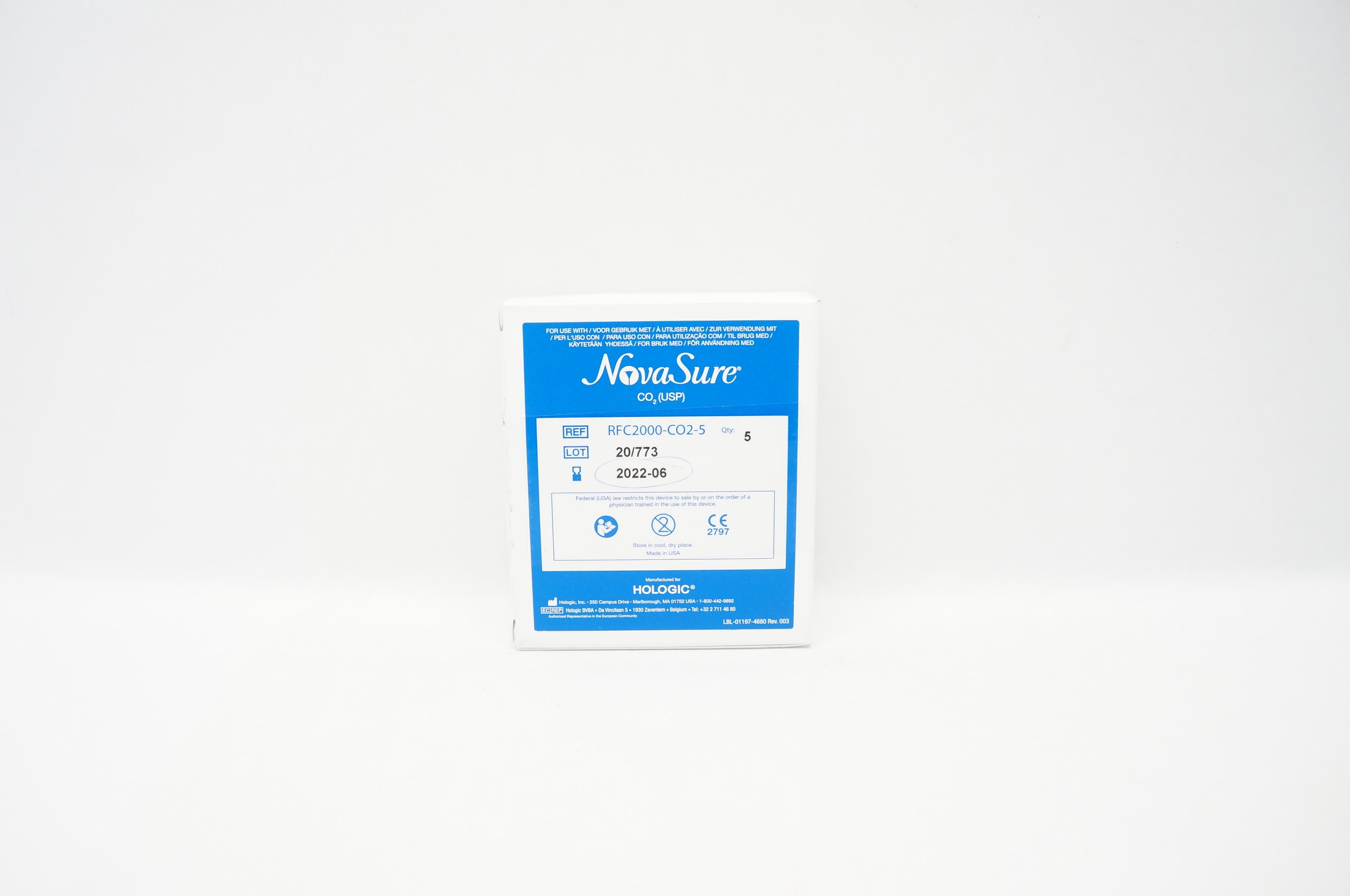 Hologic RFC2000-CO2-5 NovaSure CO2, USP (x) - Box of 5