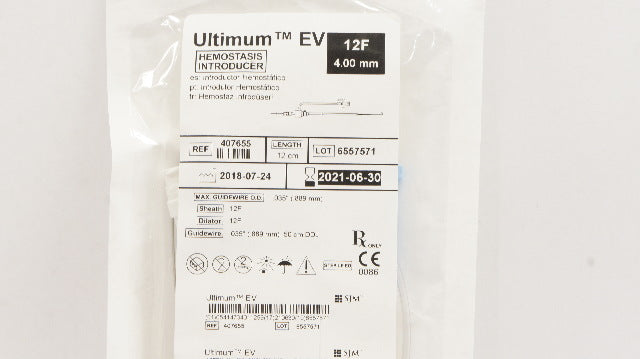 St.Jude Medical 407655 Ultimum EV Hemostasis Introducer 12F x 4.0mm (x)