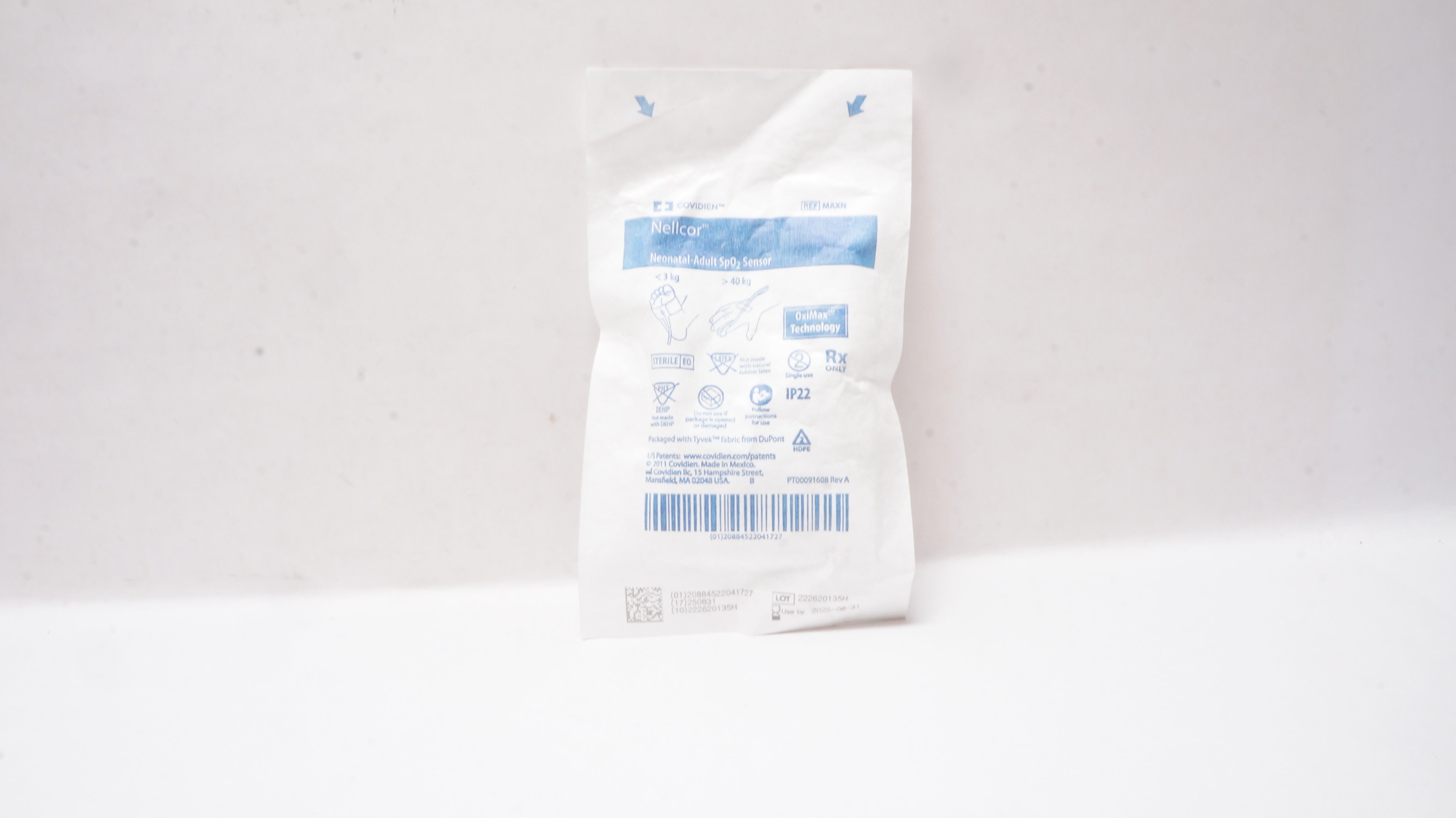Covidien MAXN Nellcor Neonatal-Adult SpO₂ Sensor <3kg >40kg