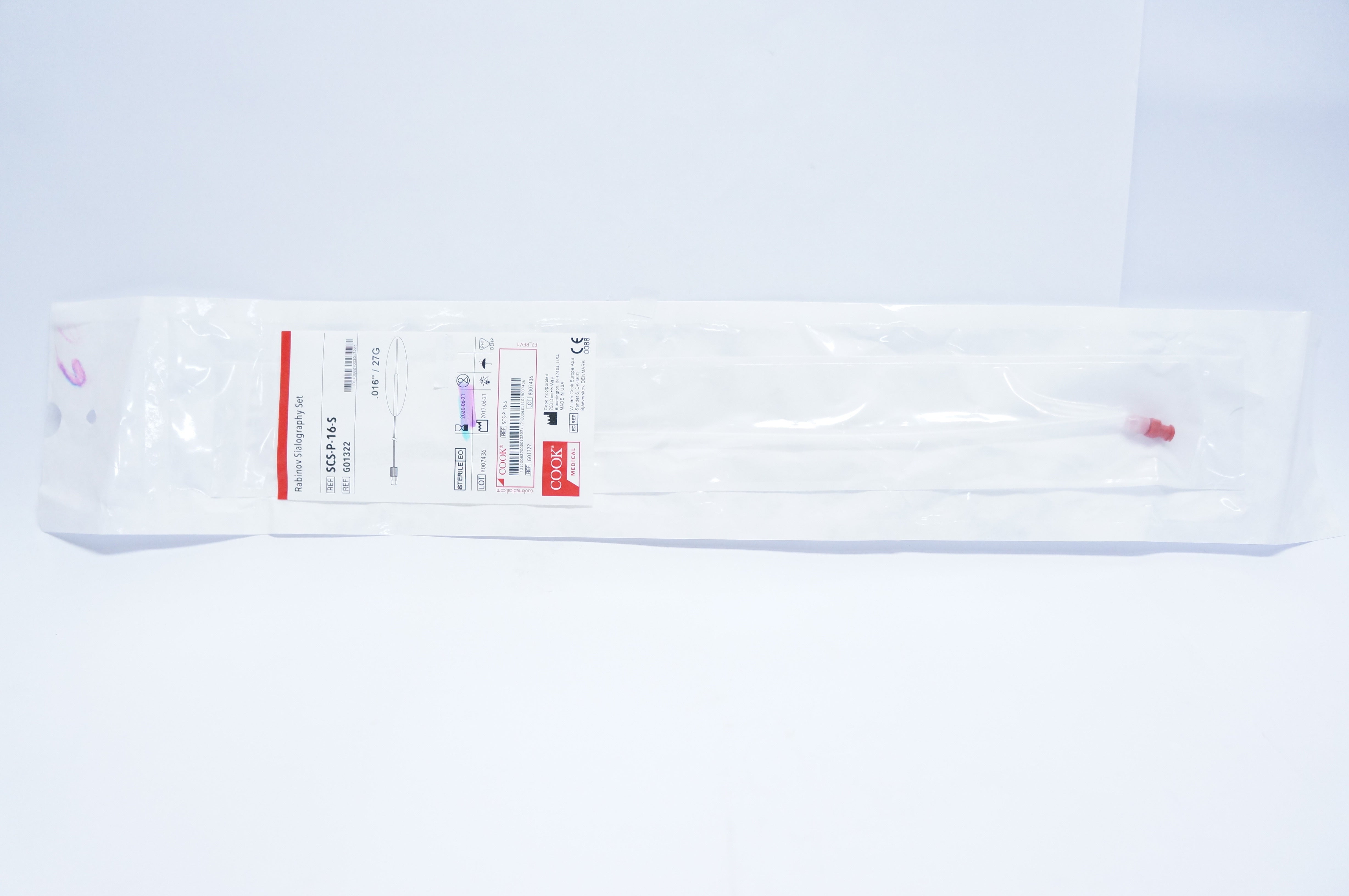 Cook Medical G01322 Rabinov Sialography Cath., 16inch x 30cm, 27G (x)
