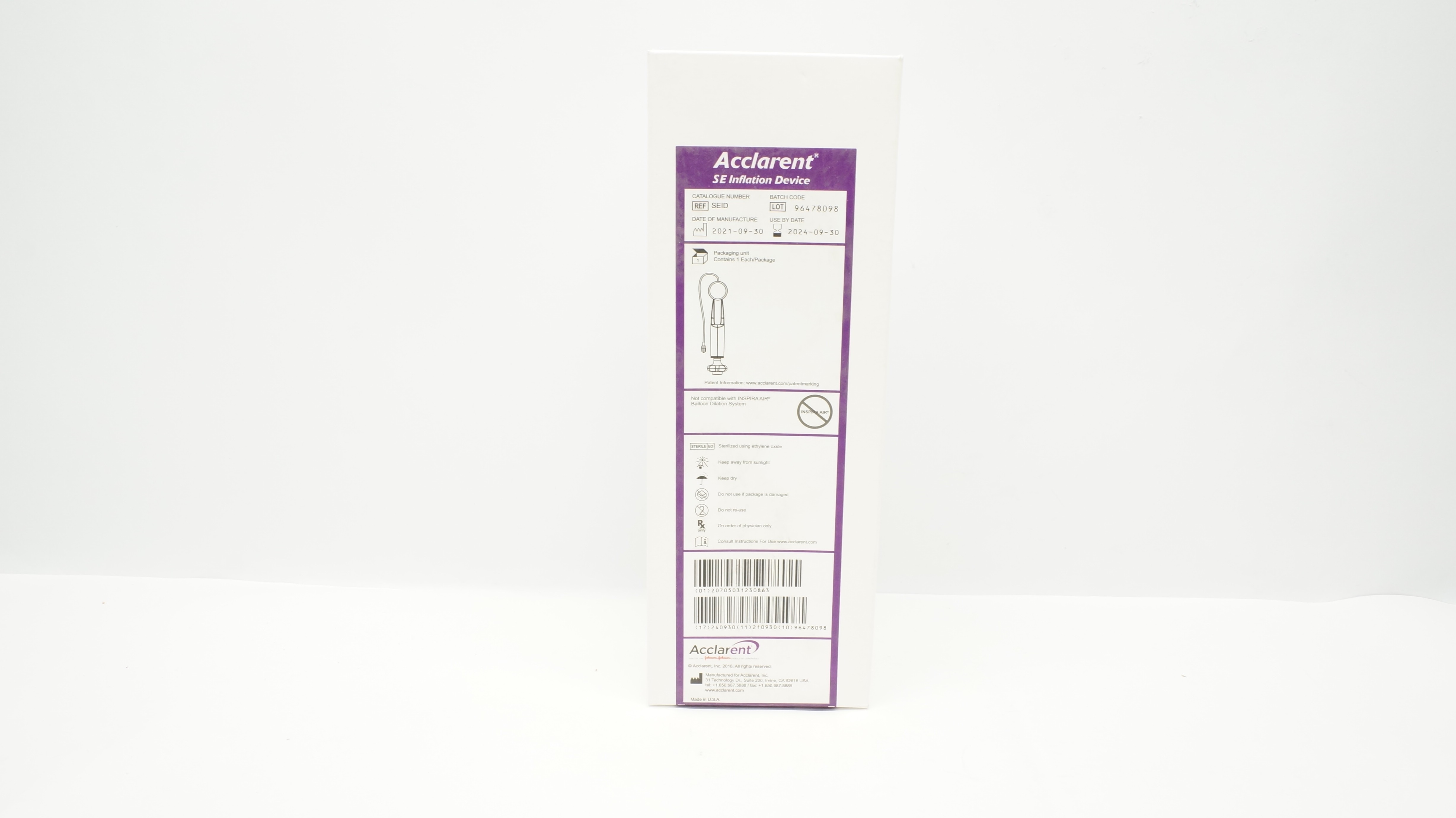Acclarent SEID SE Inflation Device (x)