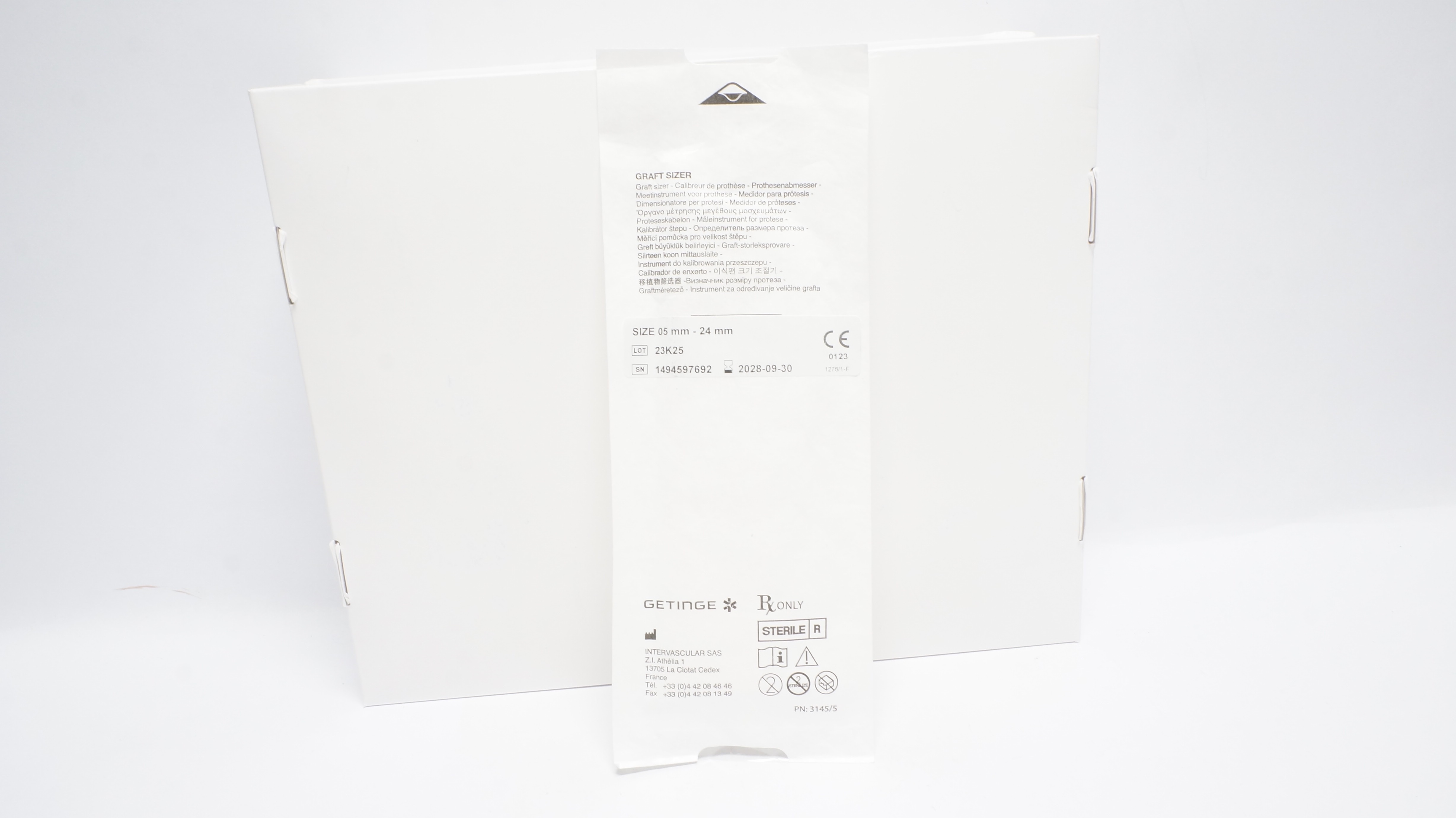 Intervascular 1494597692 3145/5 Getinge graft Sizer 05mm - 24mm