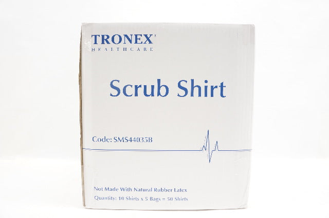 Tronex Health Care SMS44035B Scrub Shirt XL Blue - Box of 50