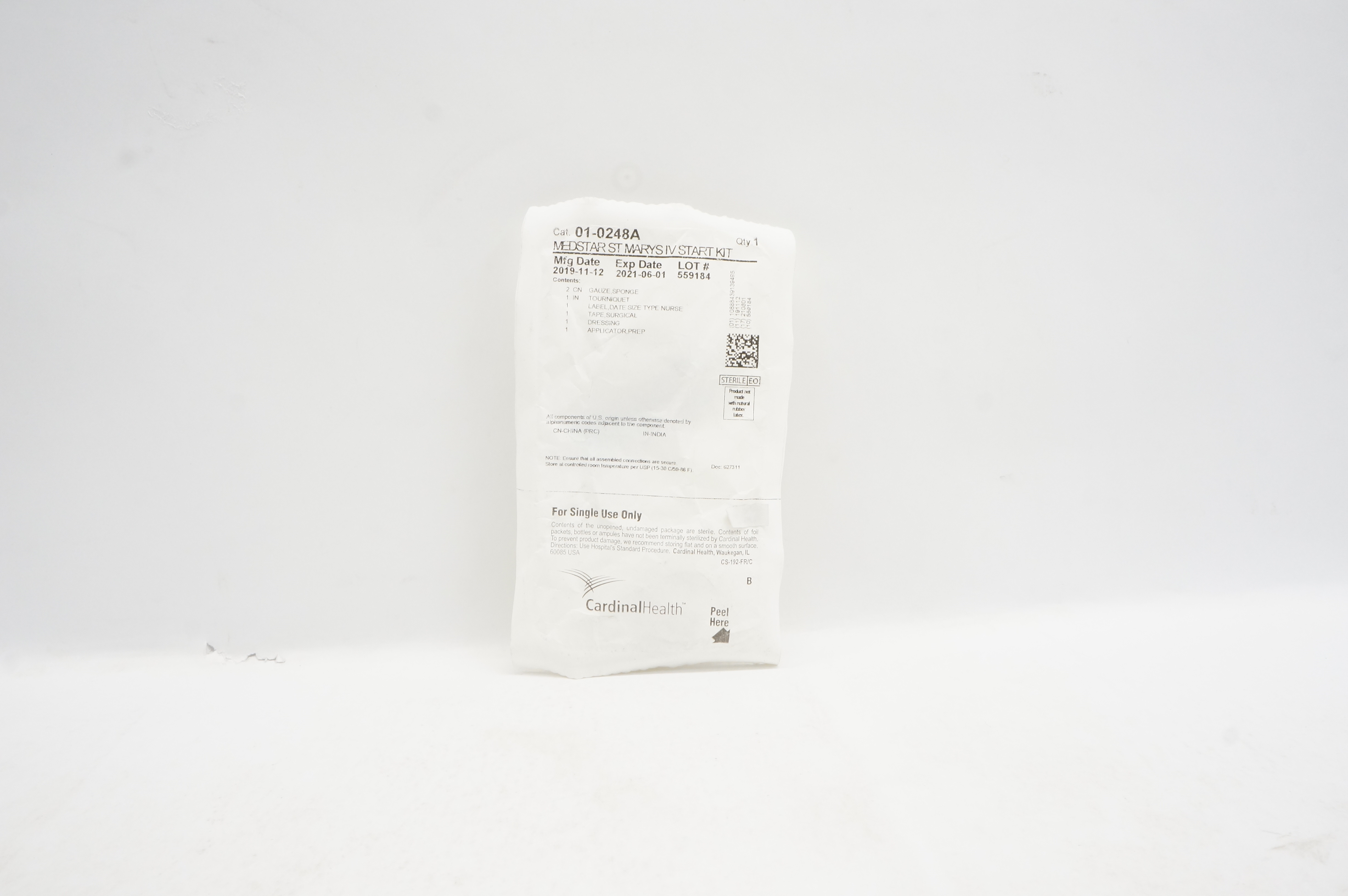 Cardinal Health 01-0248A Medstar ST Marys IV Start Kit (x)