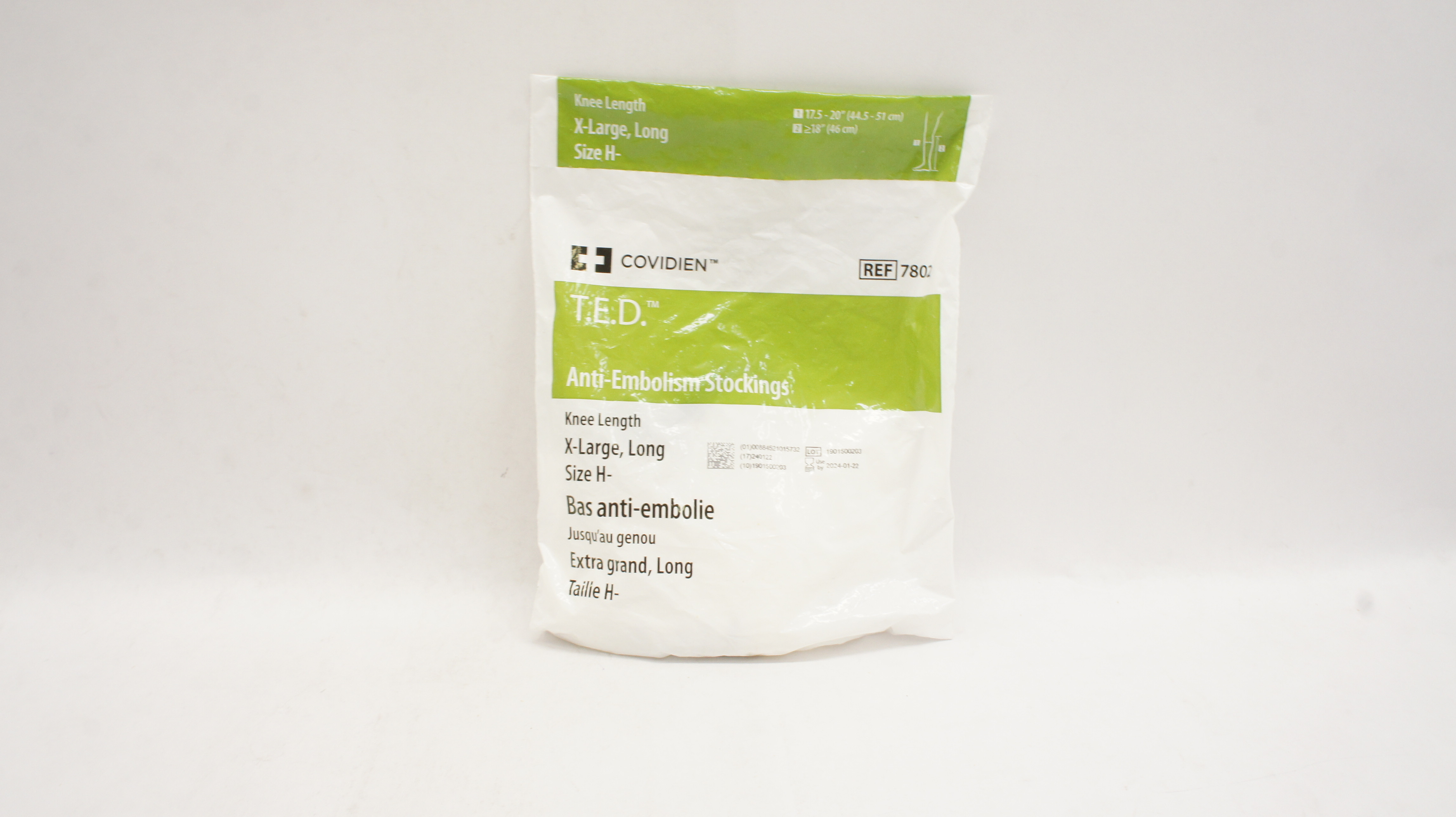 Covidien 7802 T.E.D. Anti-Embolism Stockings X-Large Long H
