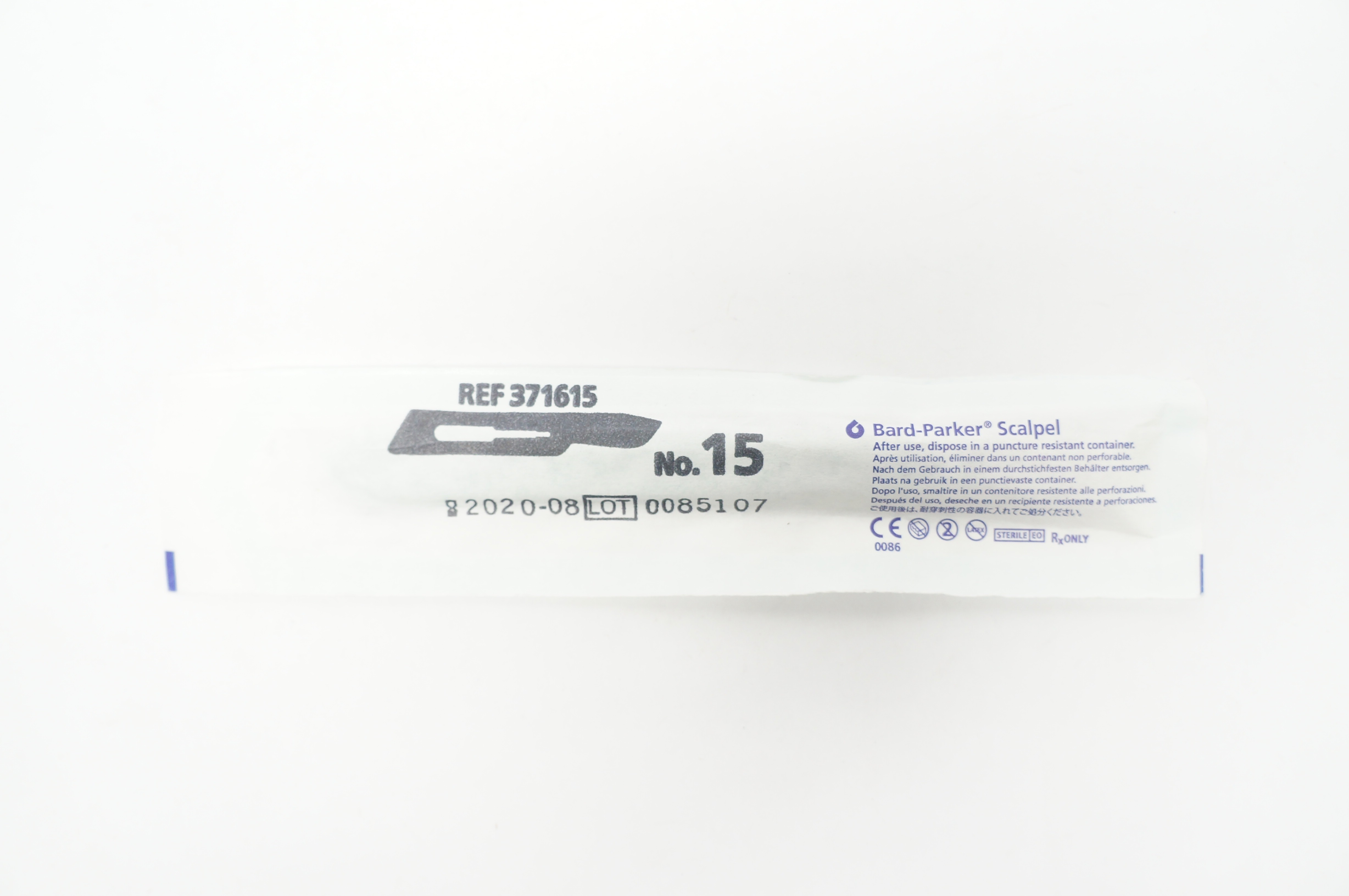 Aspen 371615 Bard-Parker Scalpel Stainless Steel Surgical Blade N15 (x)