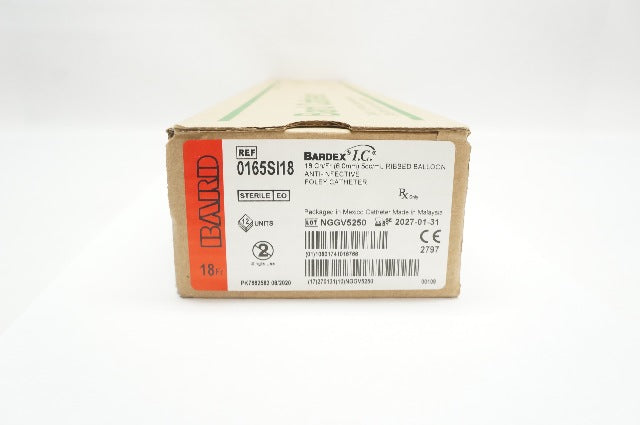 Bard 0165SI18 Bardex I.C. Anti-Infective Foley Cath. 18Ch/Fr x 5cc/mL -Box of 12