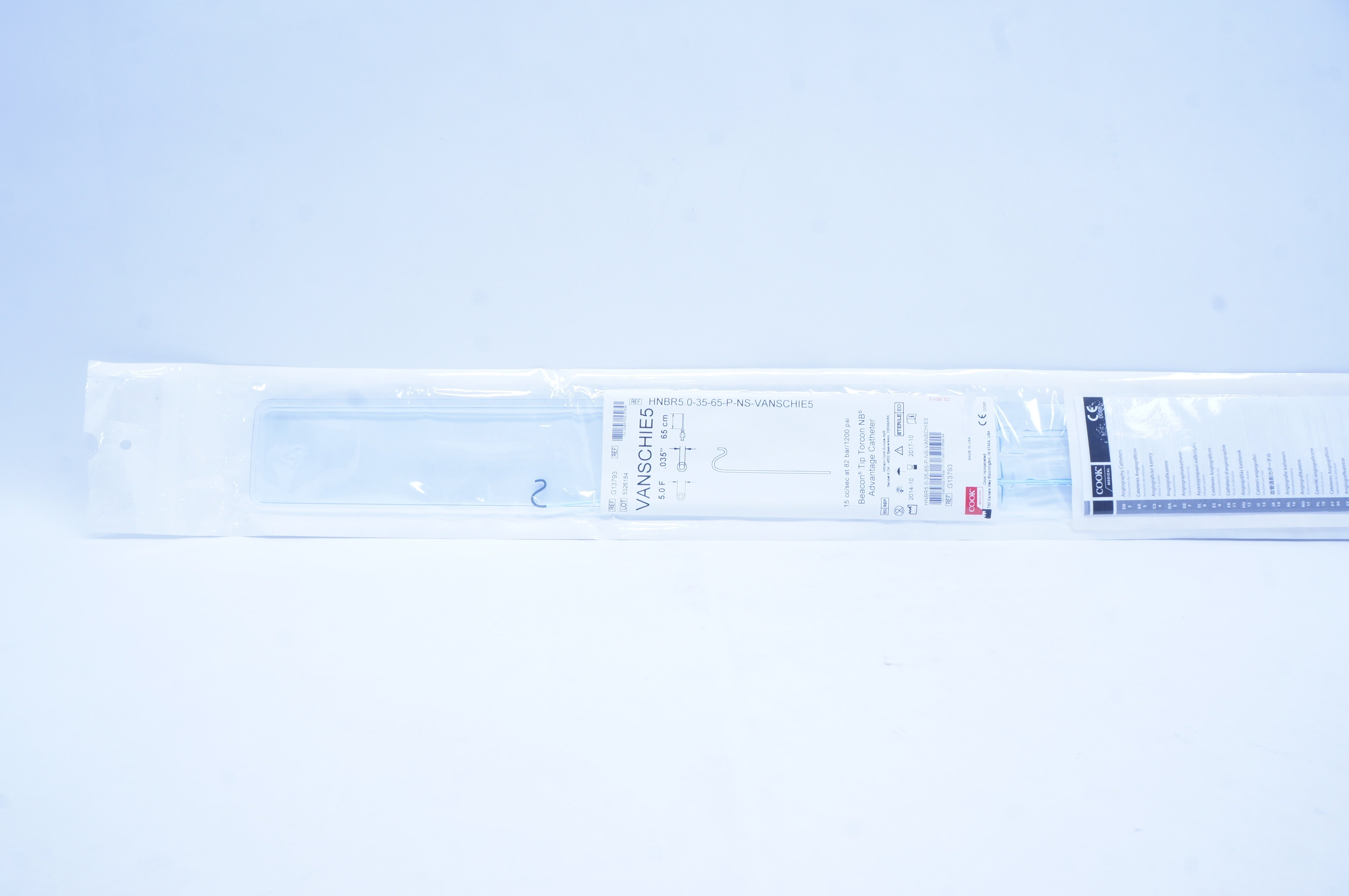 Cook G13793 Beacon Tip Torcon NB Advantage Cath. 5.0Fr x .035inch x 65cm (x)
