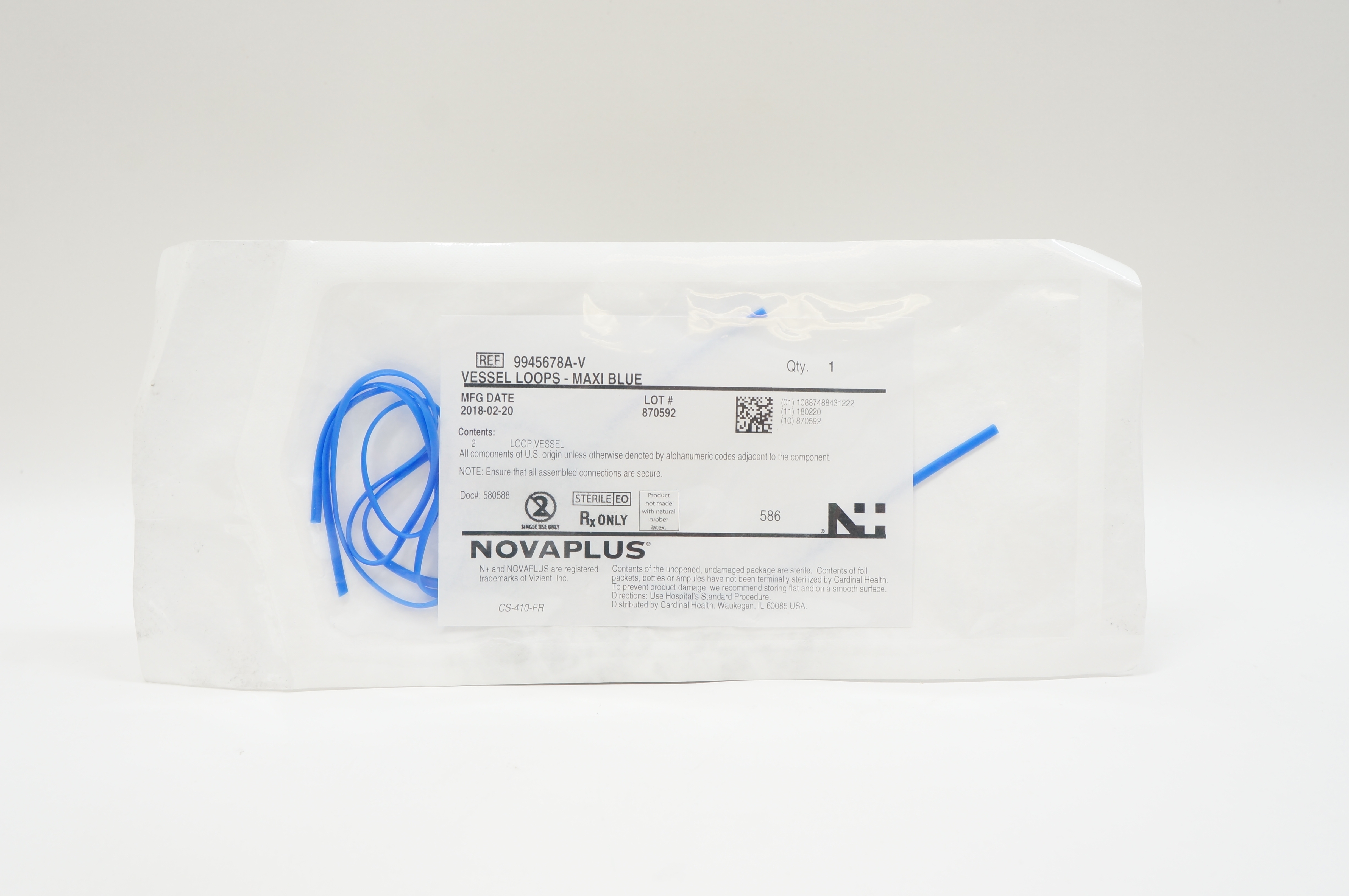 Vessel Loop Kit NovaPlus 9945678A-V Vessel Loops - MAXI Blue