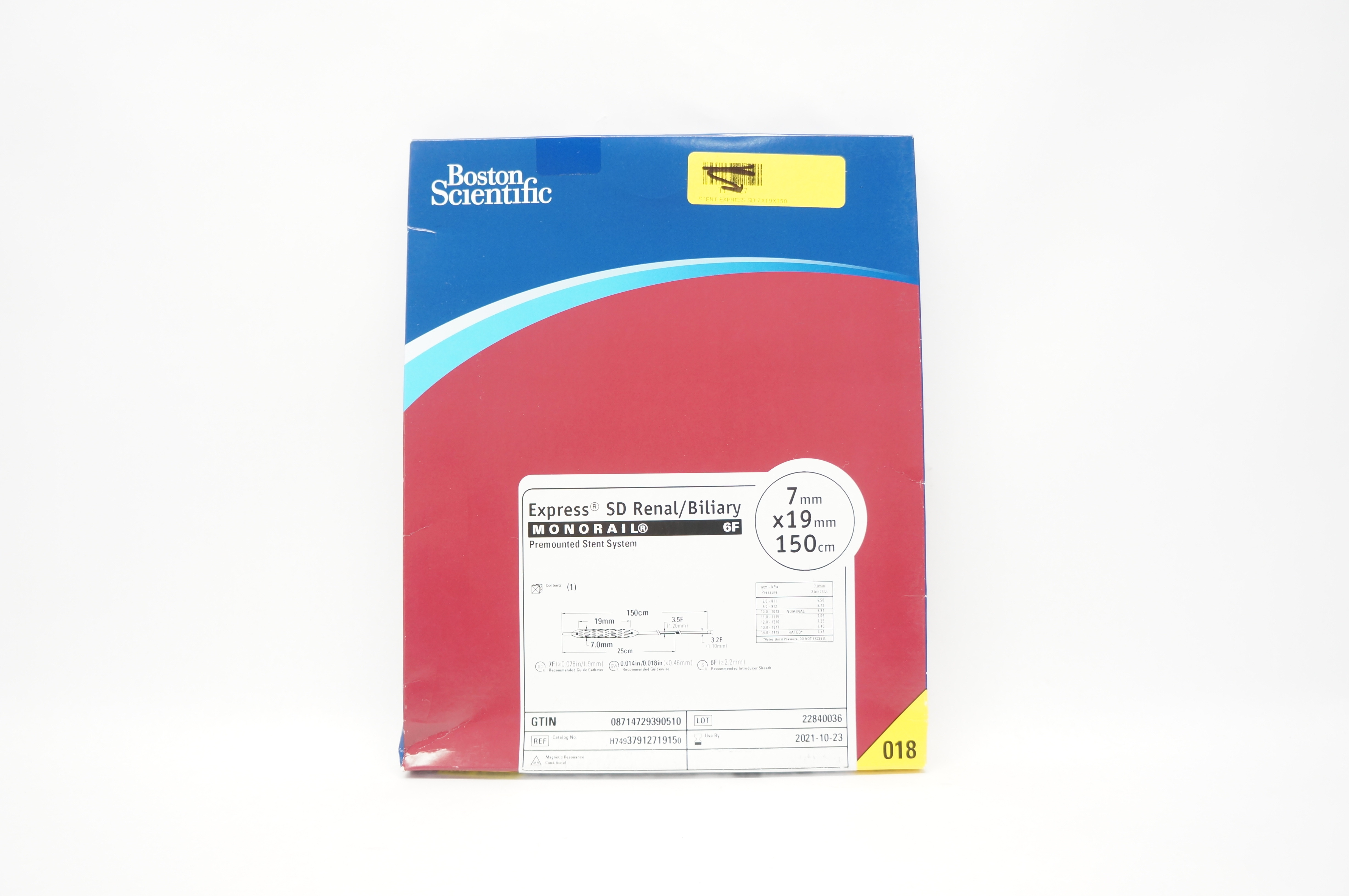 Boston Scientific 3791271915 Express SD Renal/Biliary Monorail 6F 7mm x 19mm (x)
