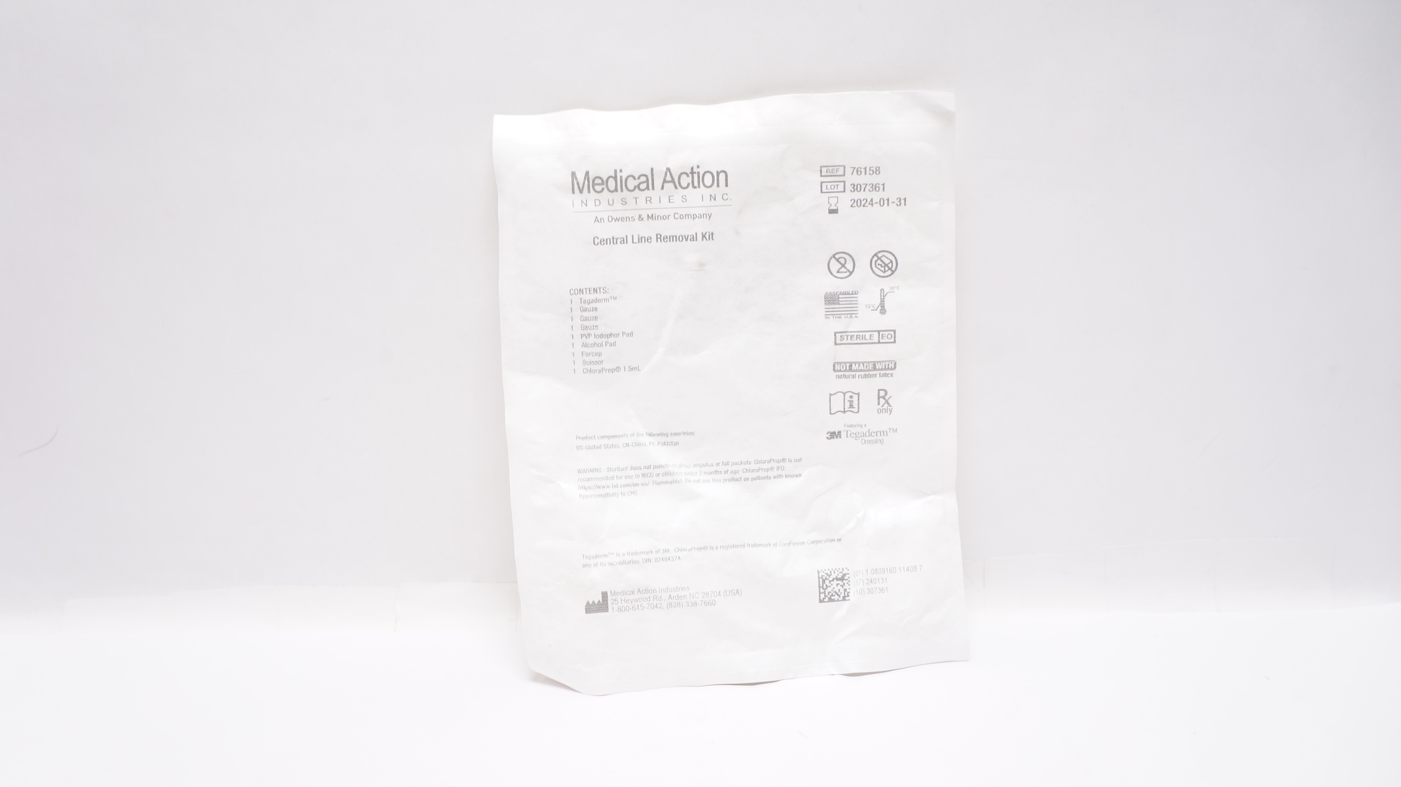 Medical Action Industries 76158 3M Tegaderm Central Line Removal Kit (x)