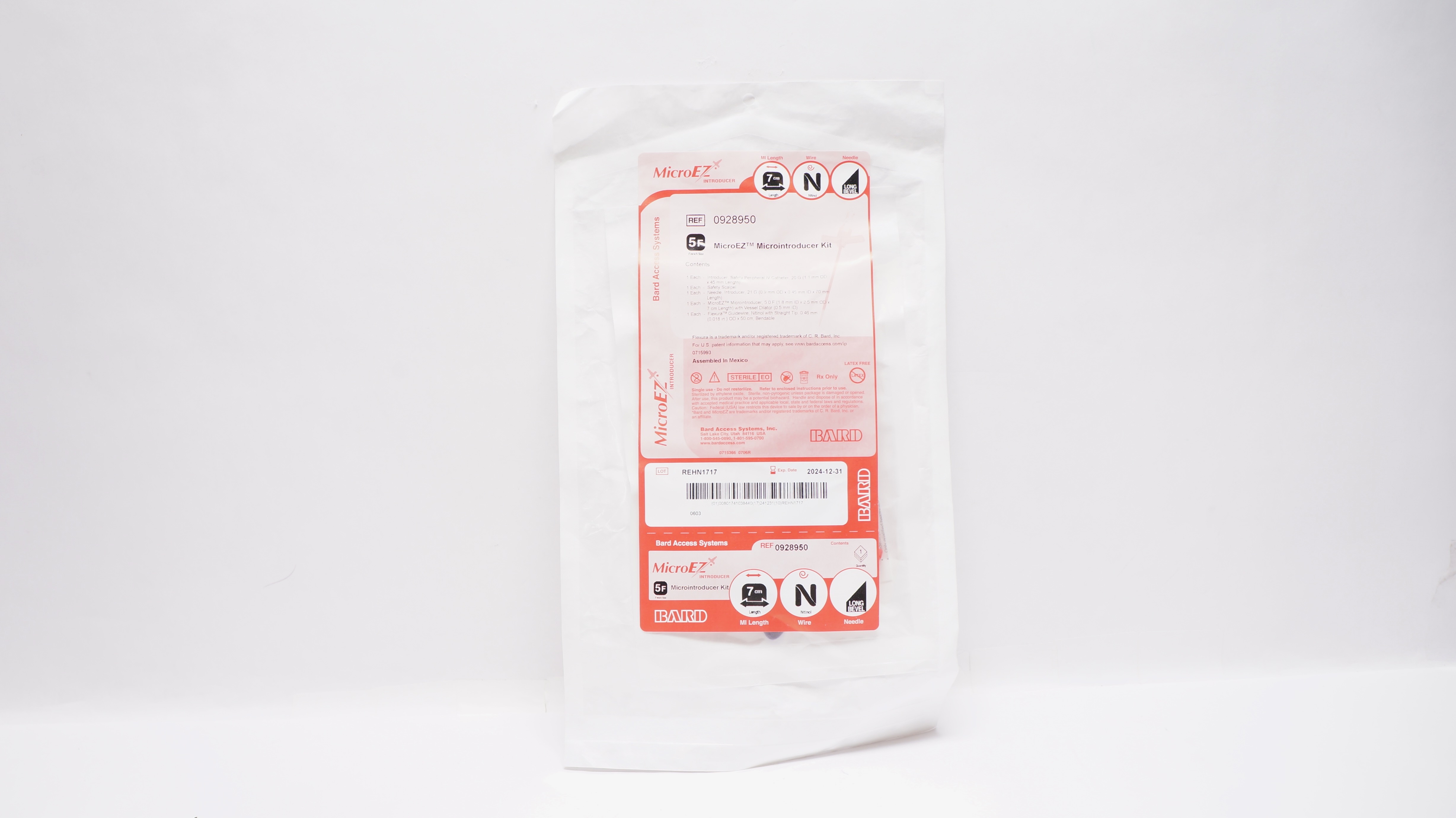 Bard 0928950 MicroEZ Microintroducer Kit 7cm x 5F