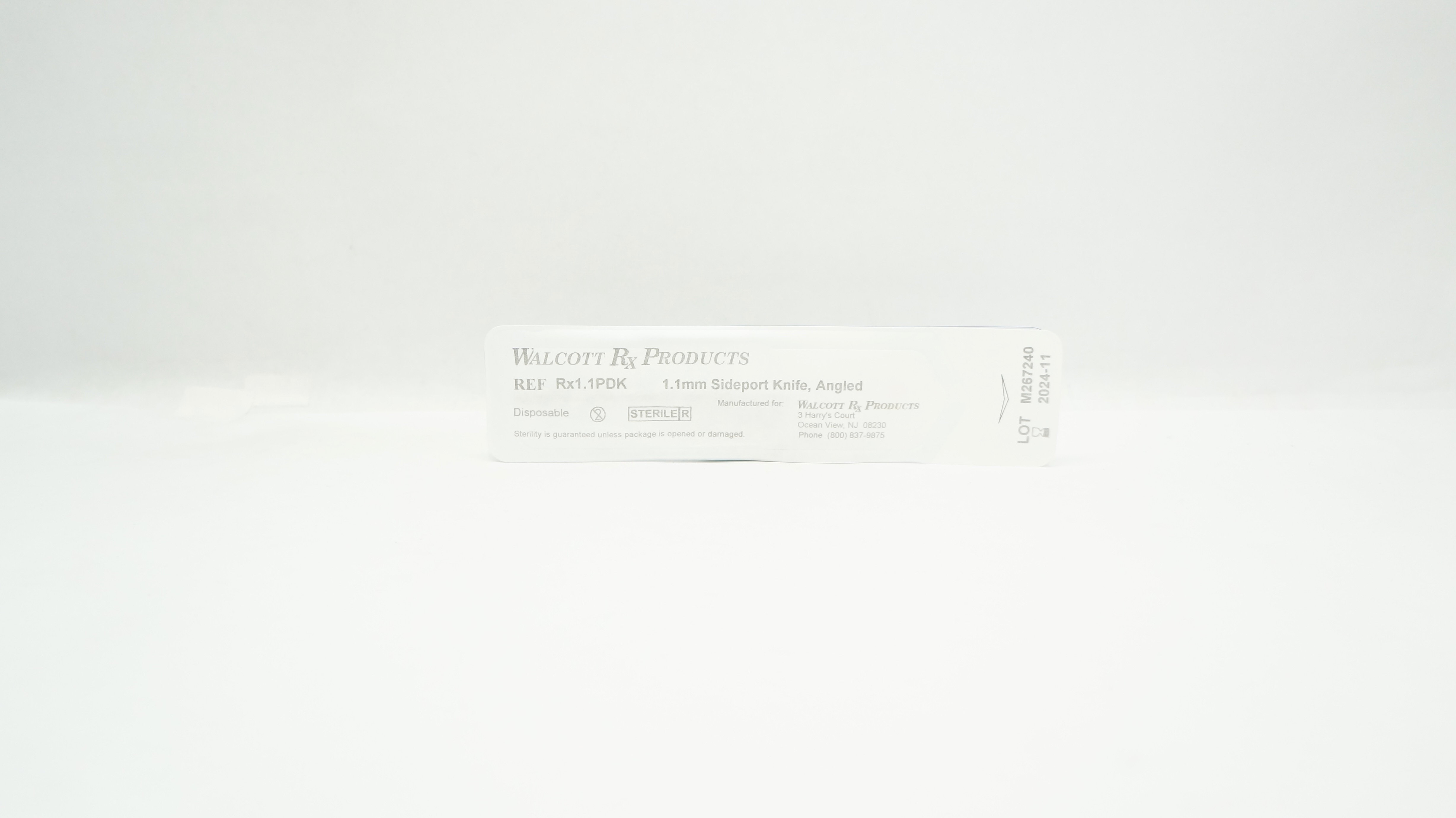 Walcott Rx Products Rx1.1PDK 1.1mm Sideport Knife, Angled