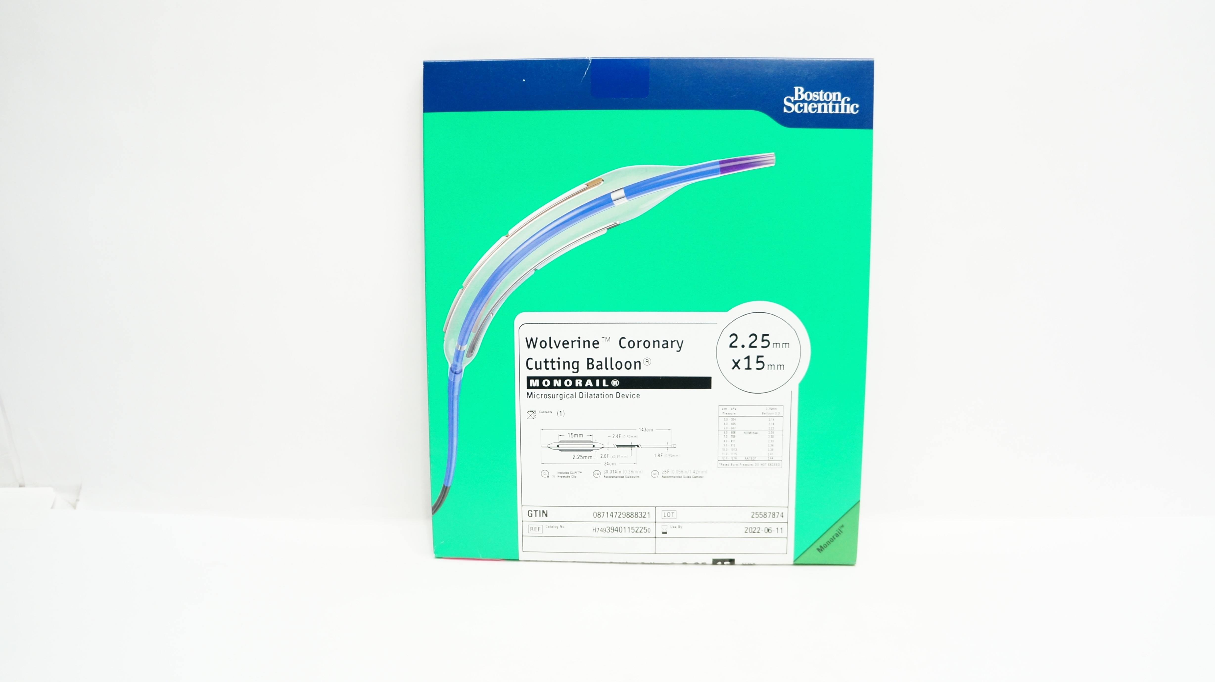 Boston Scientific 3940115225 Wolverine Coronary Cutting Balloon 2.25mmx15mm (x)