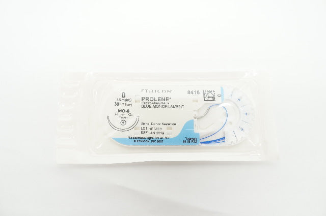 Ethicon 8418 0 PROLENE MO-6 26mm 1/2c Taper 30inch (x)