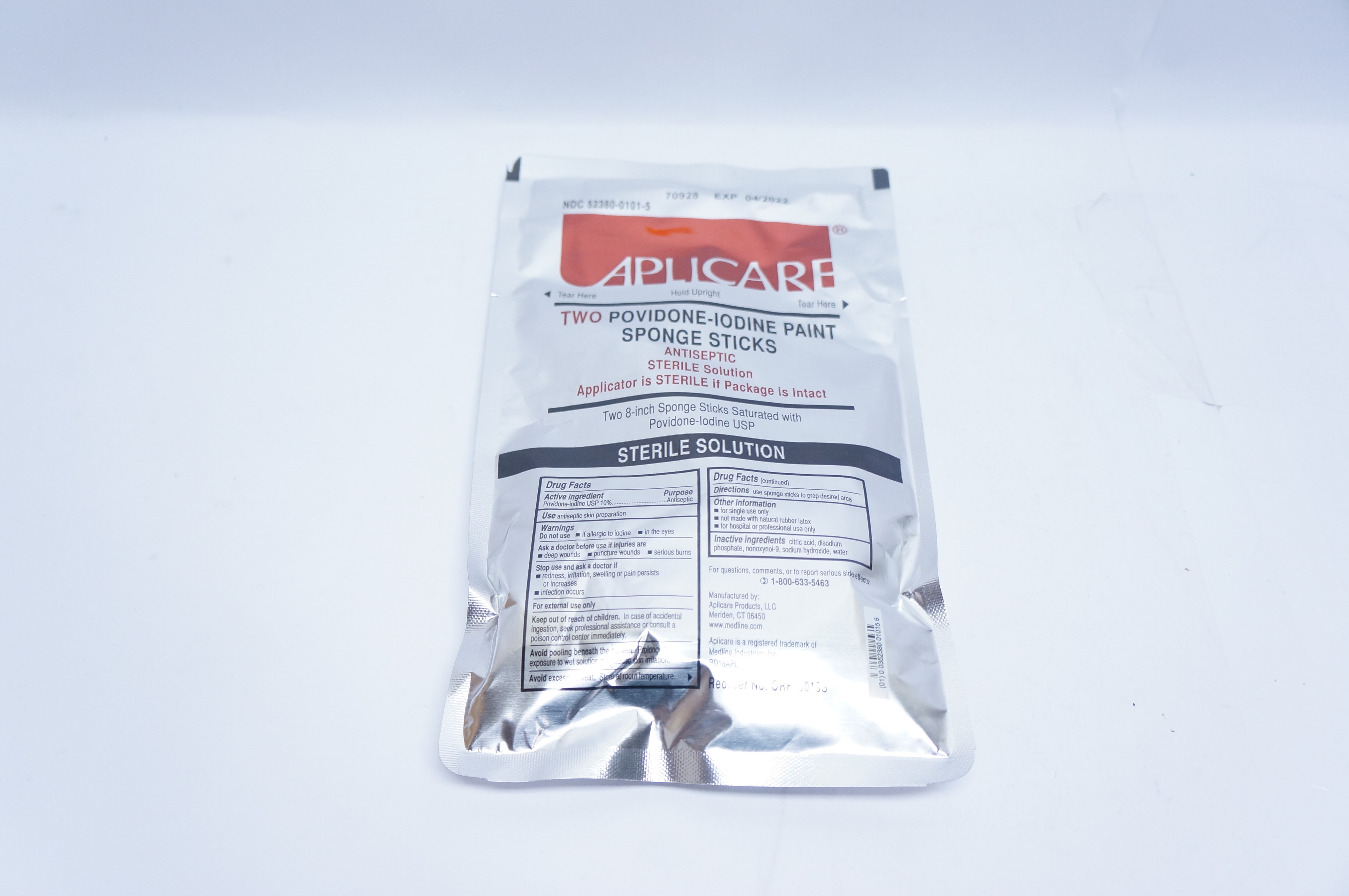 Aplicare ORF20015S Two Povidone-Iodine Paint Sponge Sticks