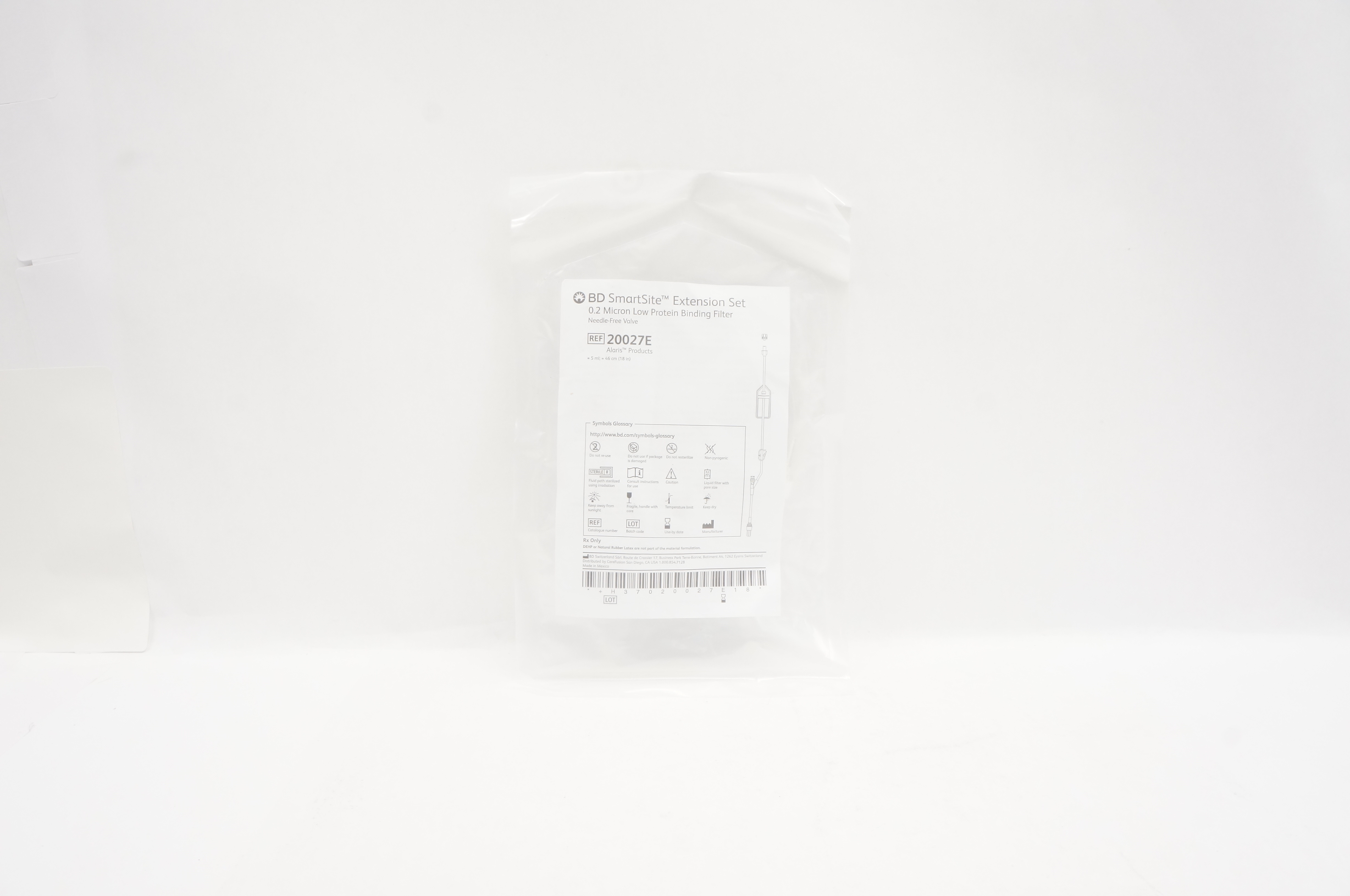BD 20027E SmartSite Extension Set 0.2 Micron Low Protein Binding Filter