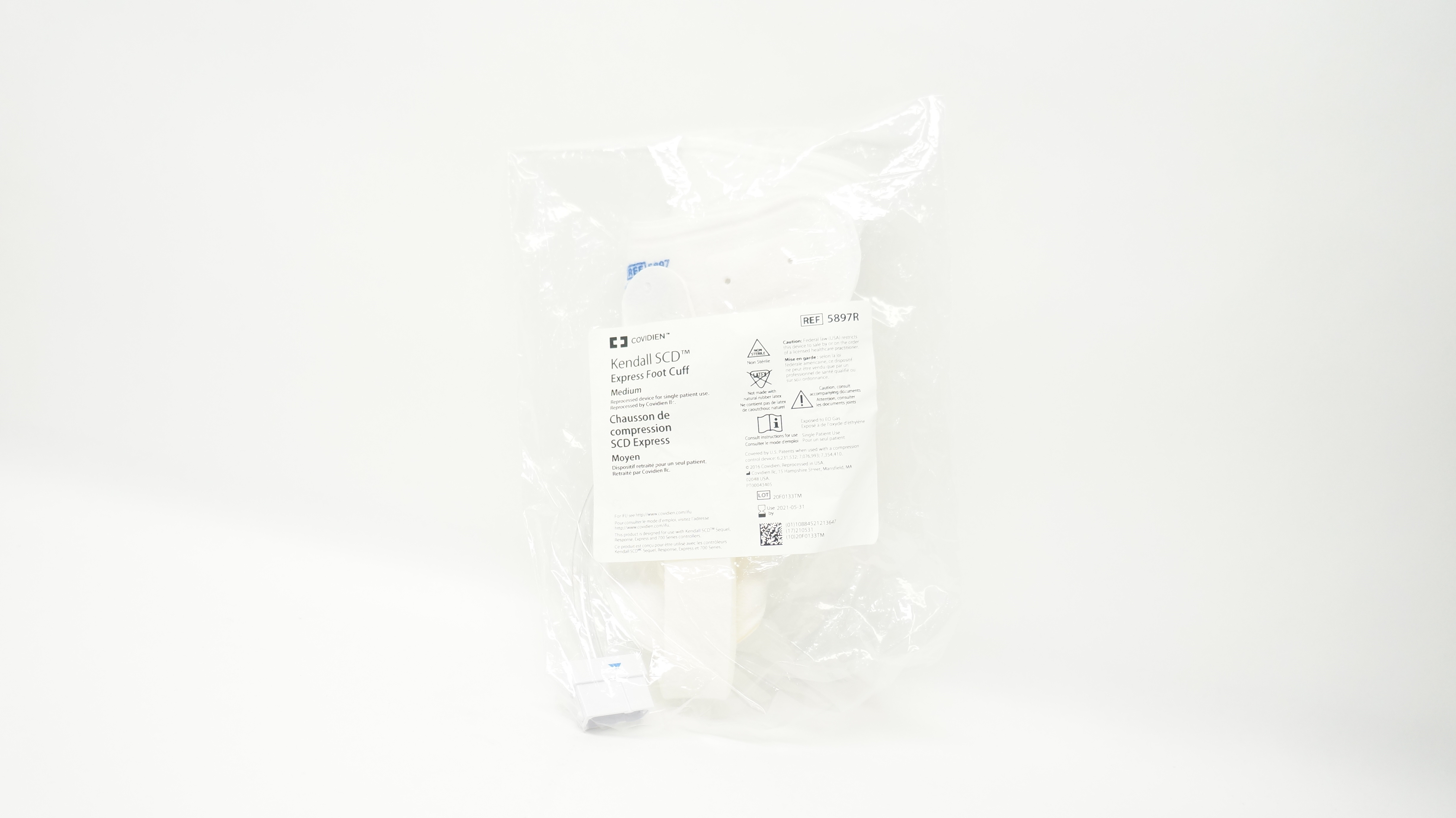 Covidien 5897R Kendall SCD Express Foot Cuff, Medium (x)