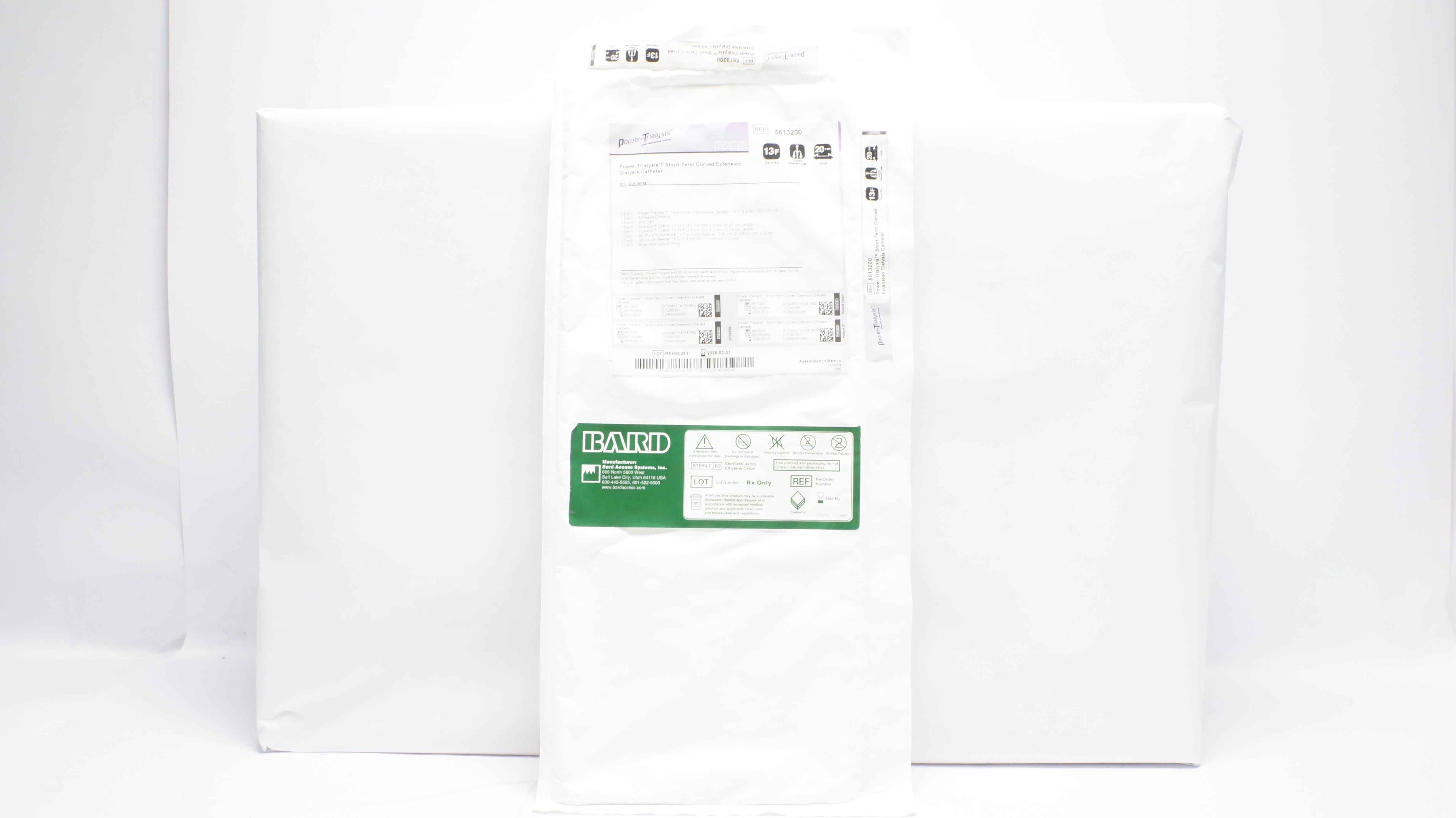 Bard 5613200 Power-Trialysis Short-Term Curved Extension Dialysis Cath. (x)