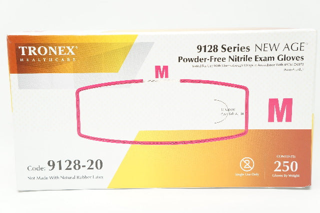 Tronex 9128-20 New Age Powder-Free Nitrile Exam Gloves M - Box of 250
