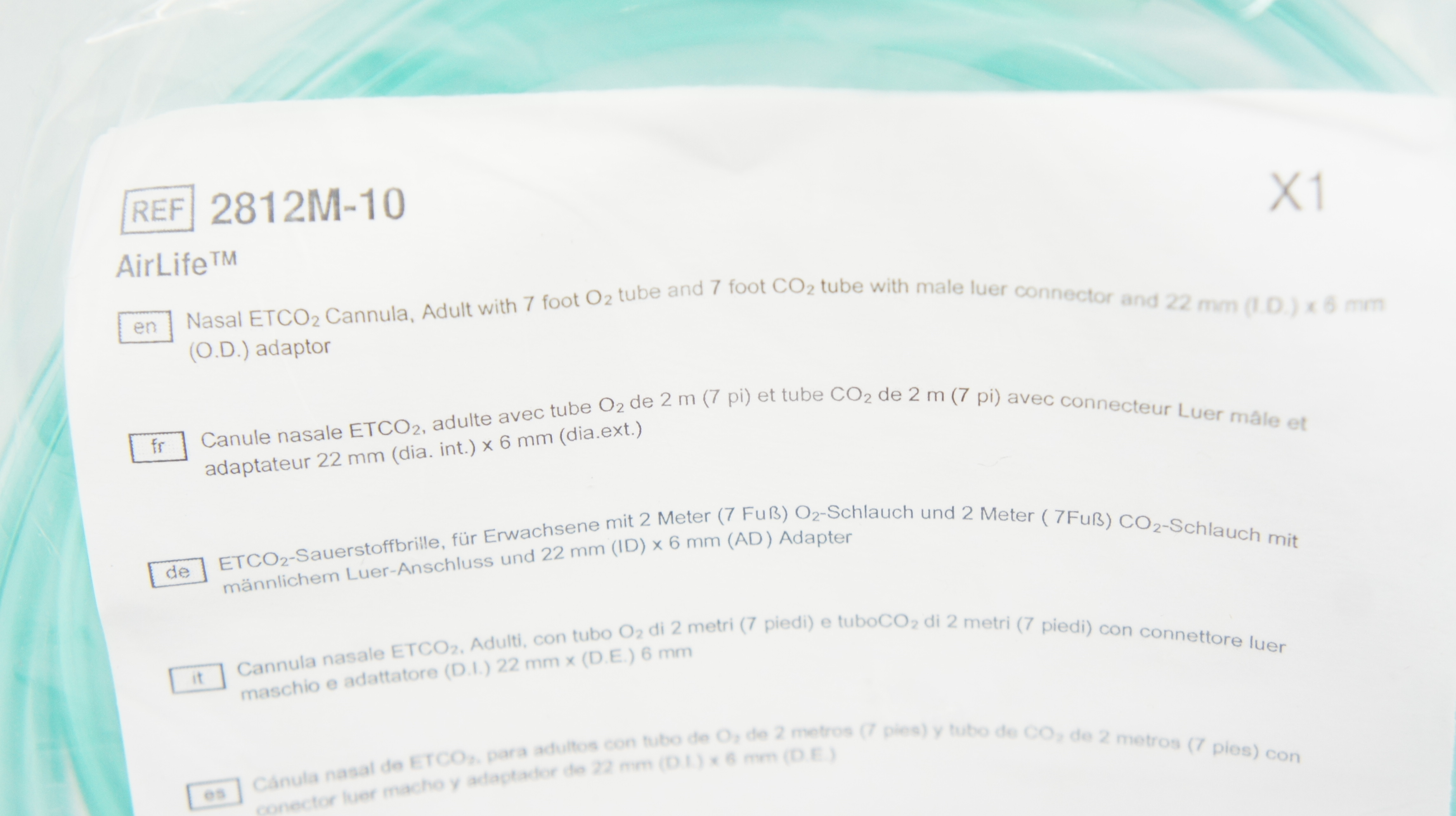 Vyaire 2812M10 AirLife Nasal ETCO2 Cannula Adult