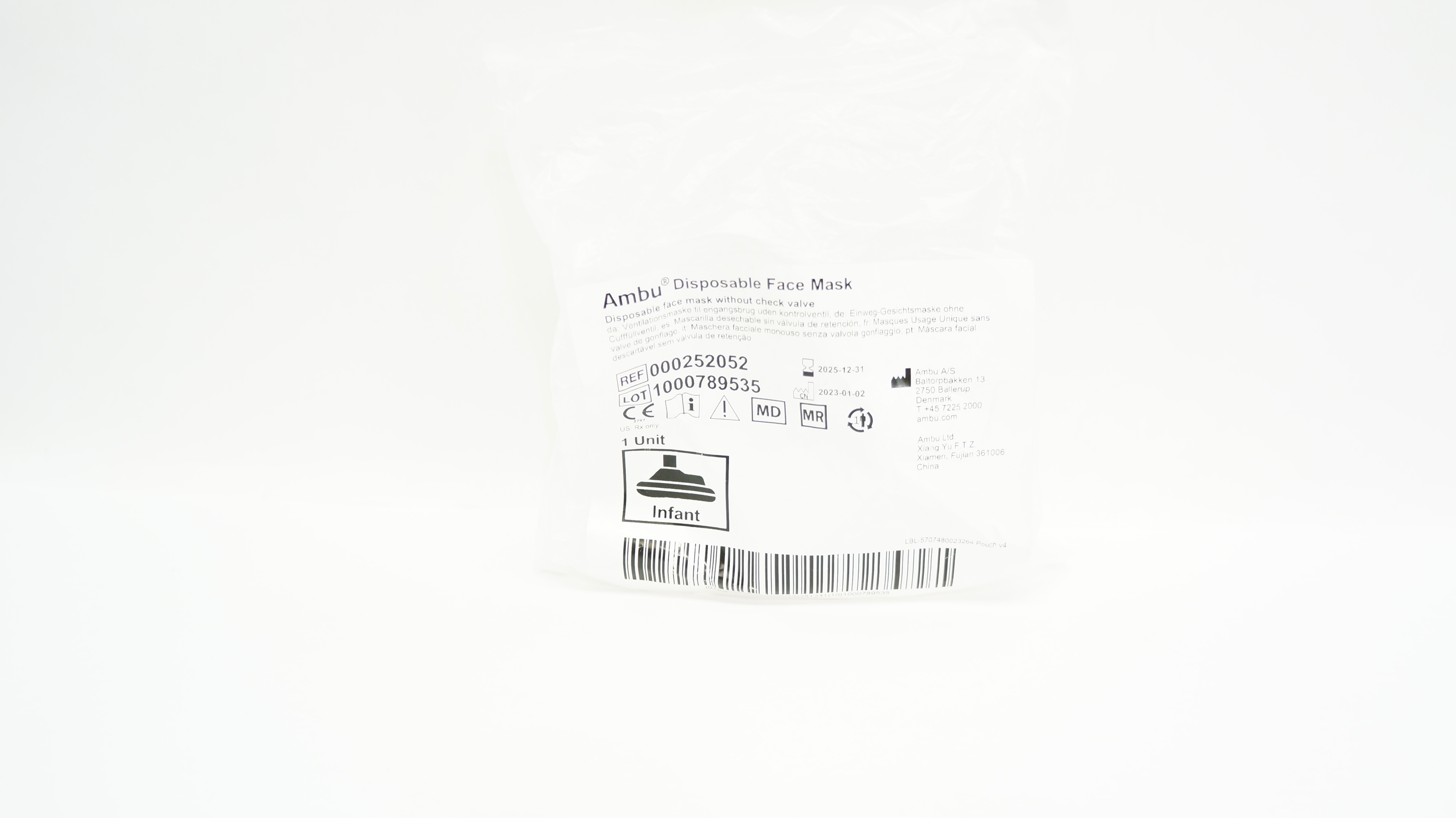 AMBU 000252052 Disposable Face Masks, Infant without Check Valve