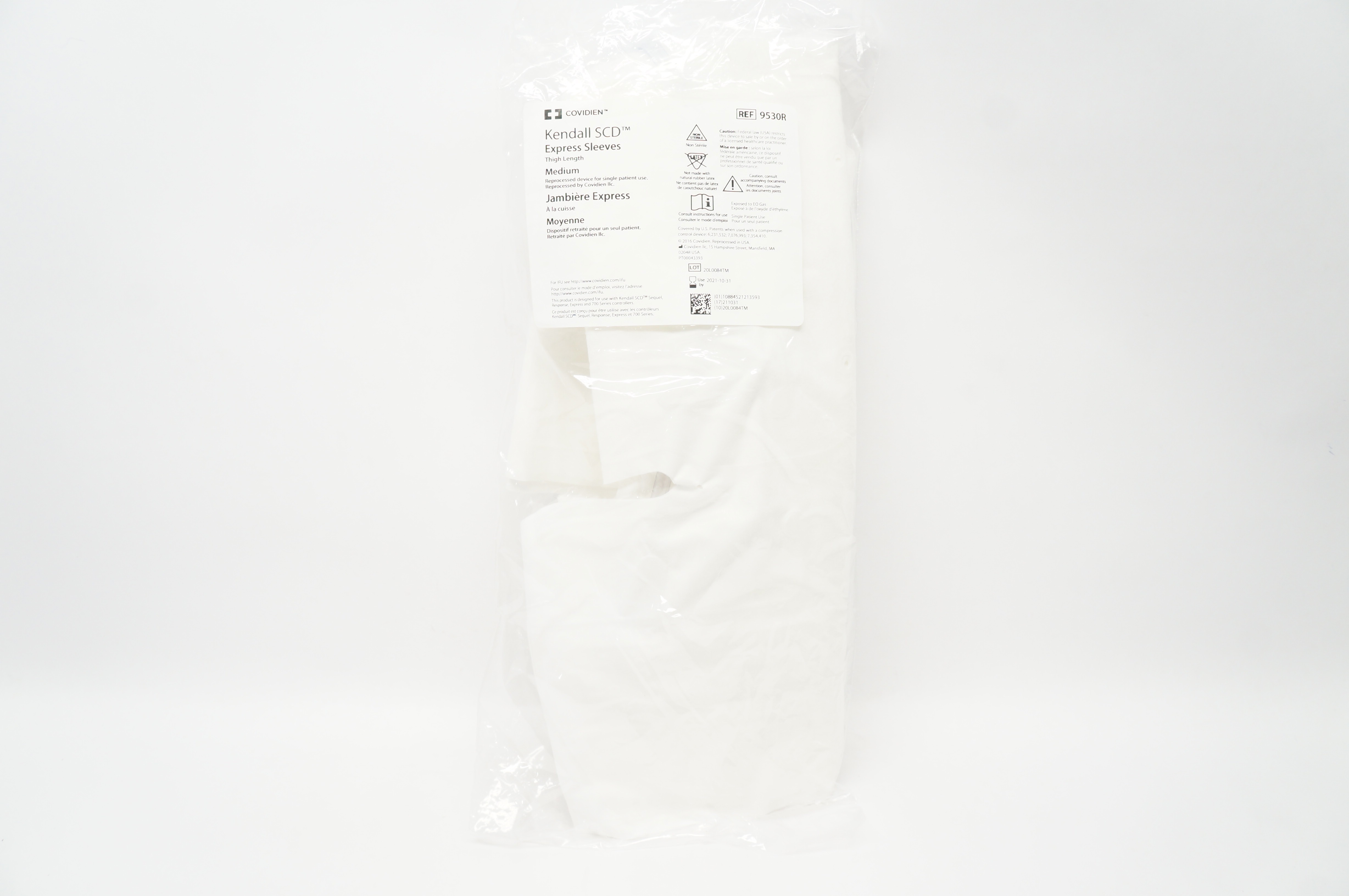 Covidien 9530R Kendall SCD Express Sleeves Thigh Length Medium (x)